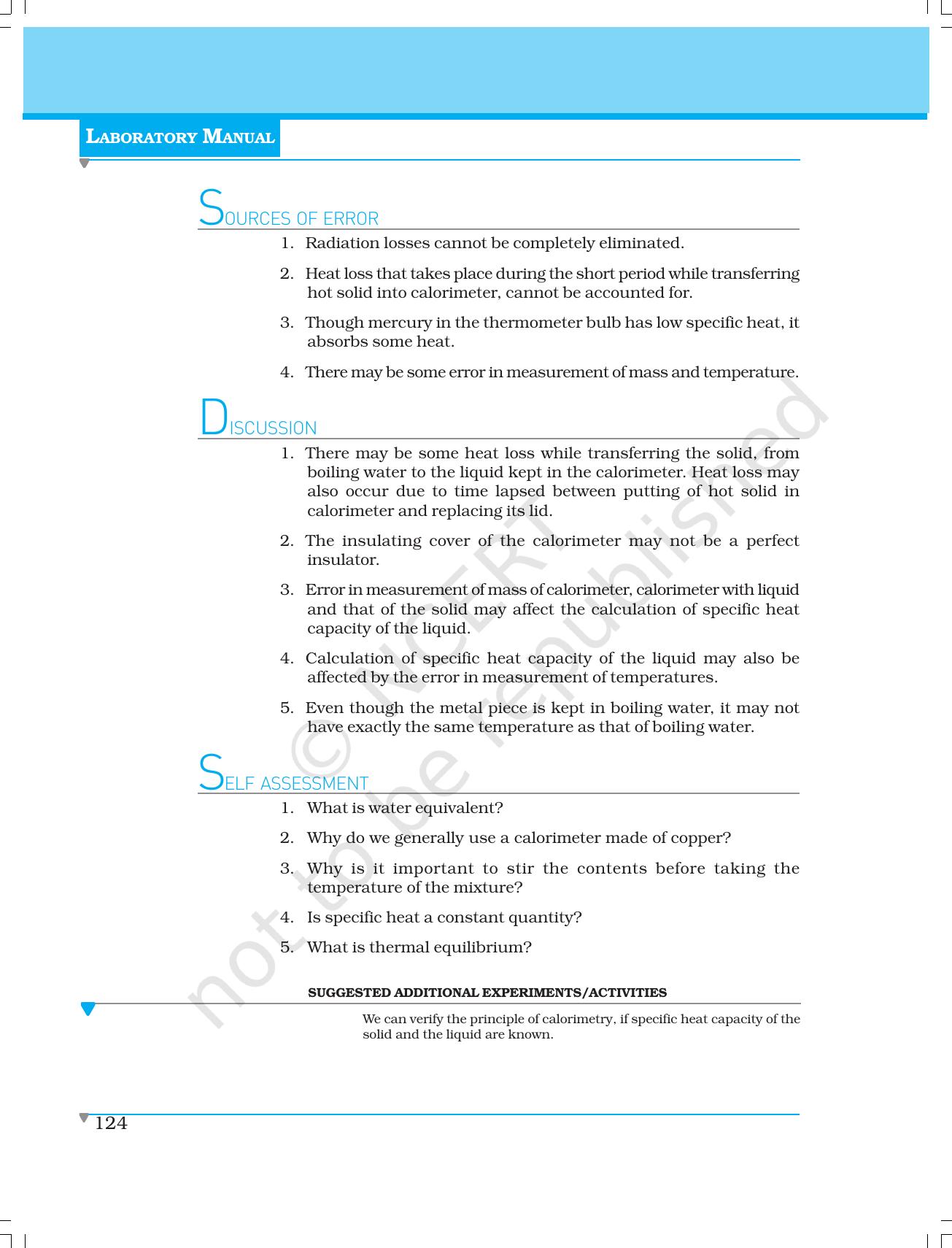 NCERT Laboratory Manuals for Class XI Physics - Experiment (14 to 17) - Page 21
