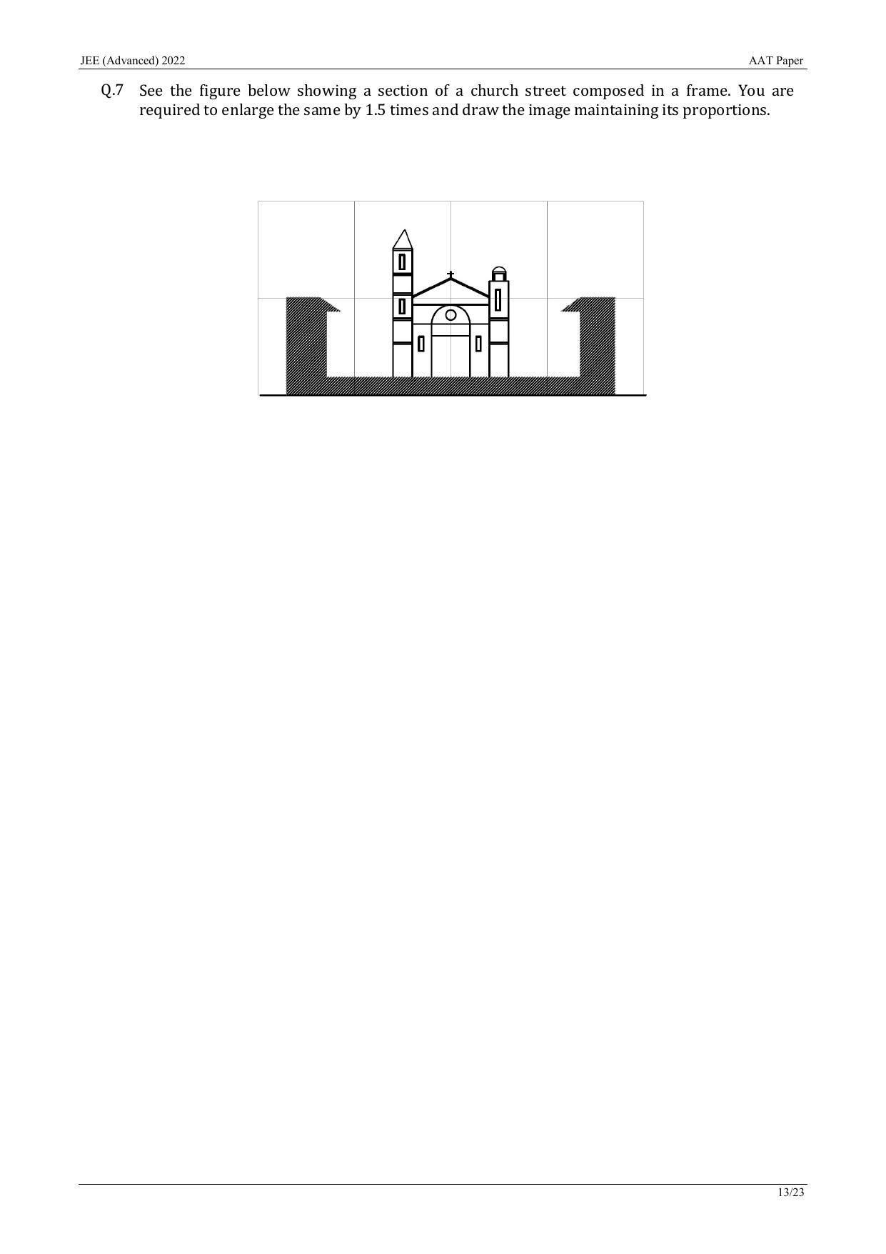 JEE Advanced AAT 2022 Question Paper - Page 13