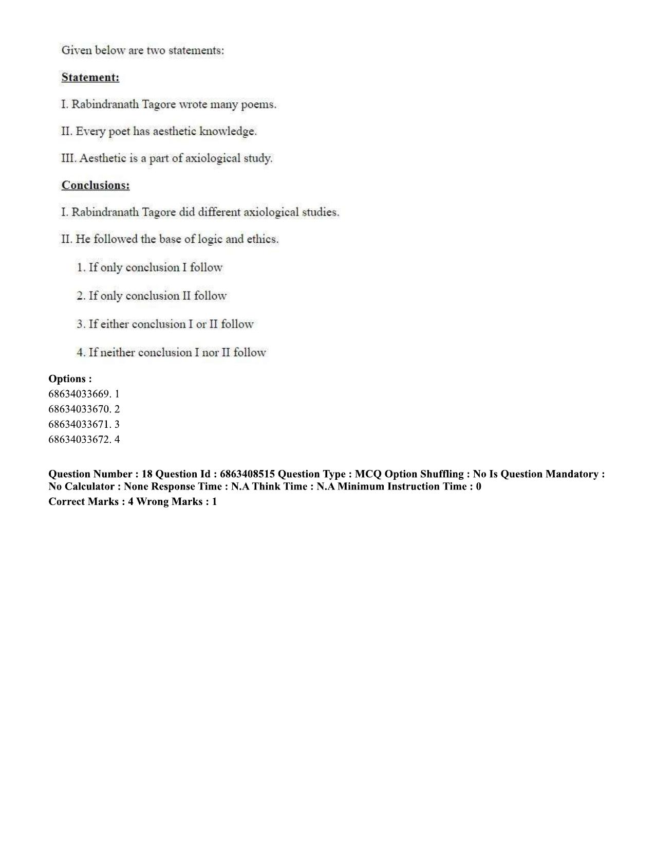 CUET PG 2023: HUQP19 – Pottery & Ceramics (Eng.)-shift 2 (07-06-2023) Question Paper - Page 18