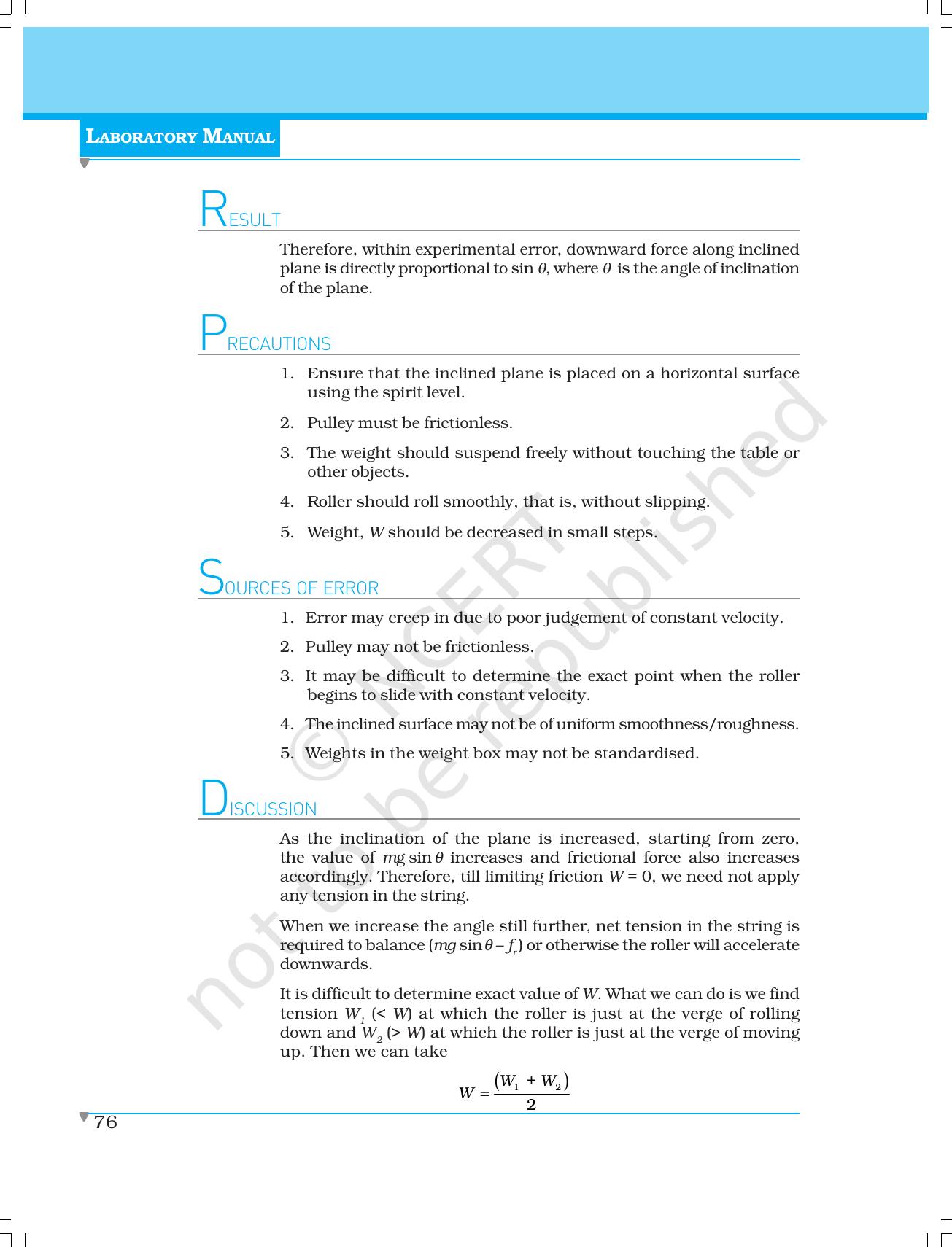 NCERT Laboratory Manuals for Class XI Physics - Experiment 8 - Page 3