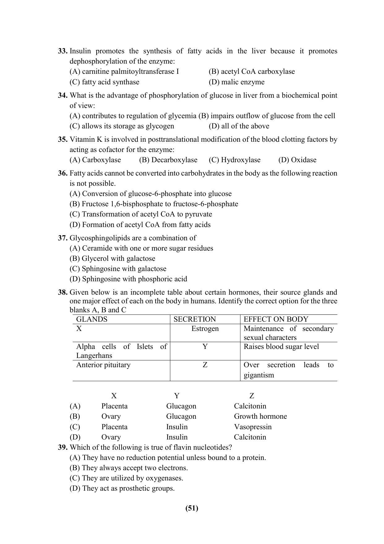 PU Ph.D Entrance Test 2024 Question Paper - Page 51