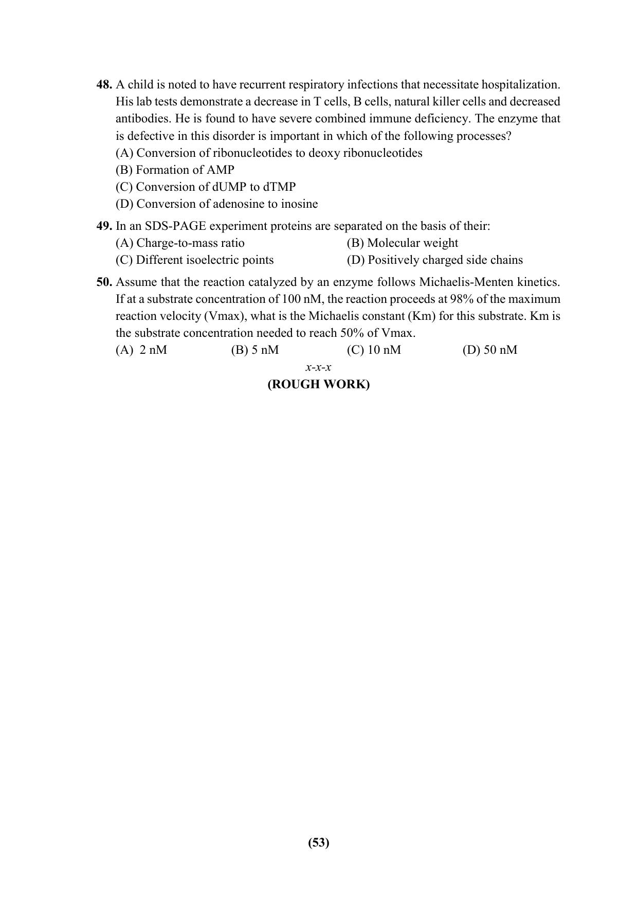 PU Ph.D Entrance Test 2024 Question Paper - Page 53