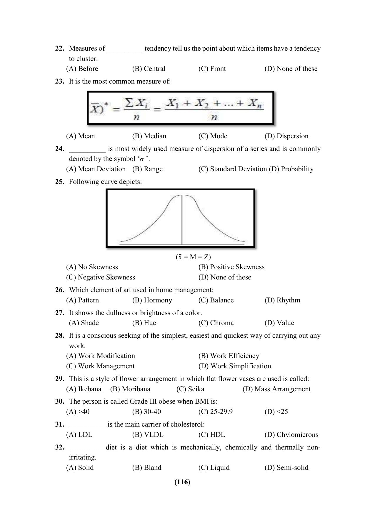 PU Ph.D Entrance Test 2024 Question Paper - Page 116