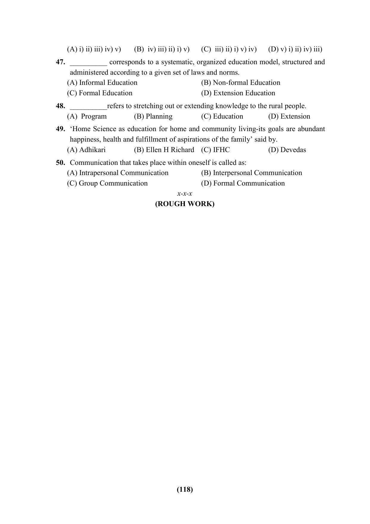 PU Ph.D Entrance Test 2024 Question Paper - Page 118