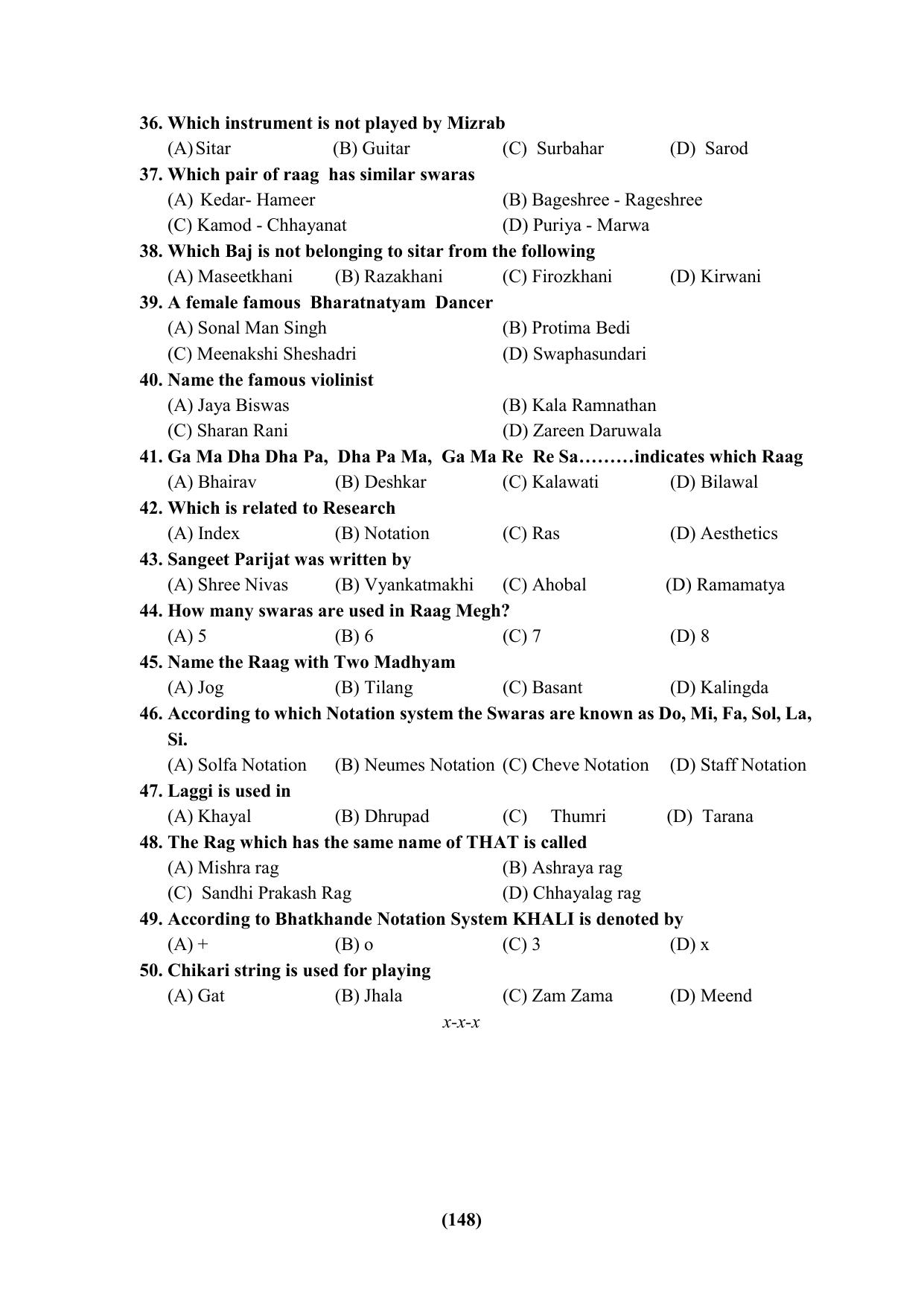 PU Ph.D Entrance Test 2024 Question Paper - Page 148