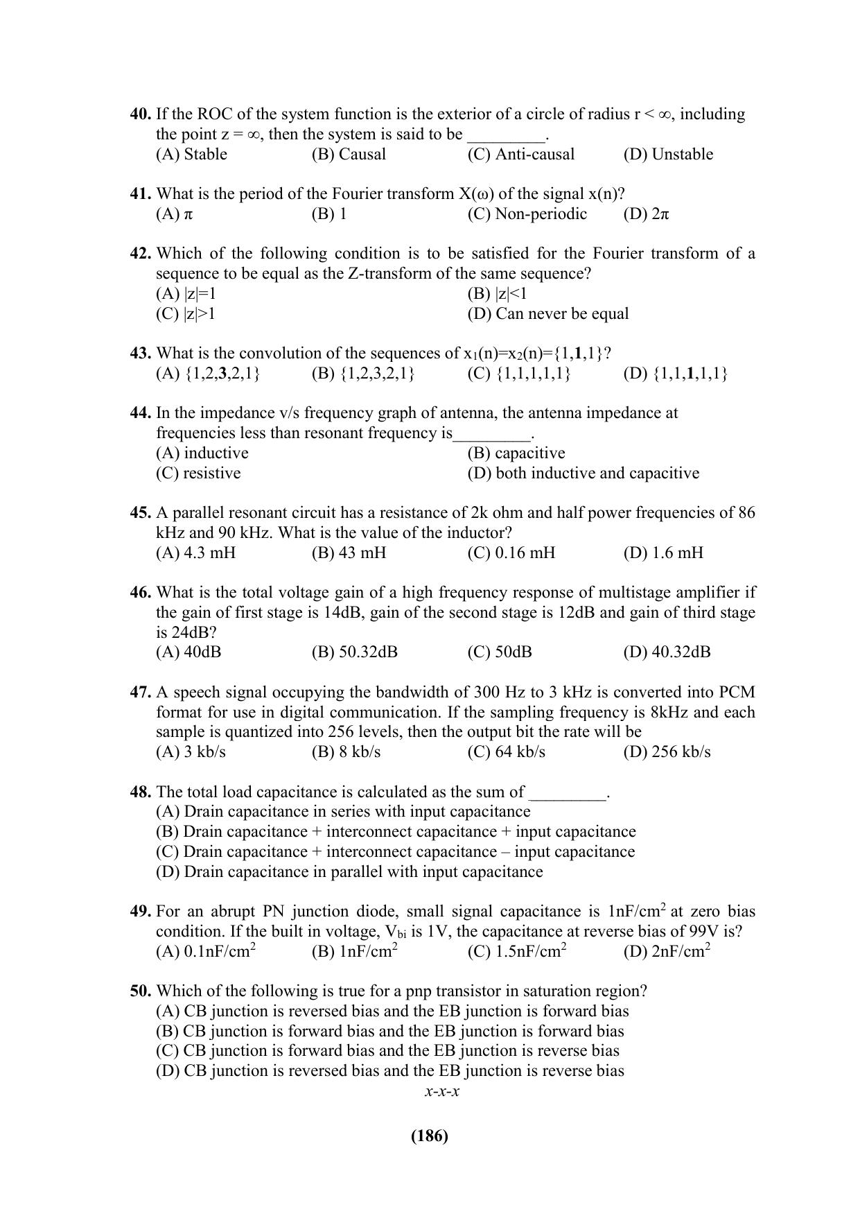 PU Ph.D Entrance Test 2024 Question Paper - Page 186