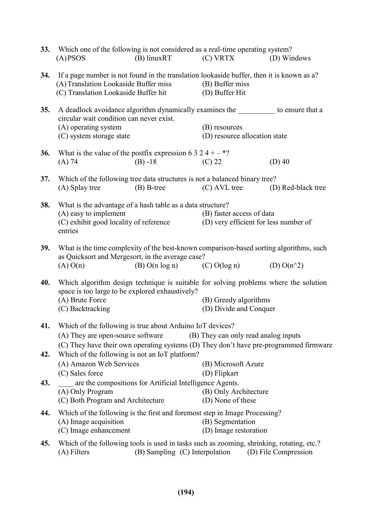 PU Ph.D Entrance Test 2024 Question Paper - Page 194