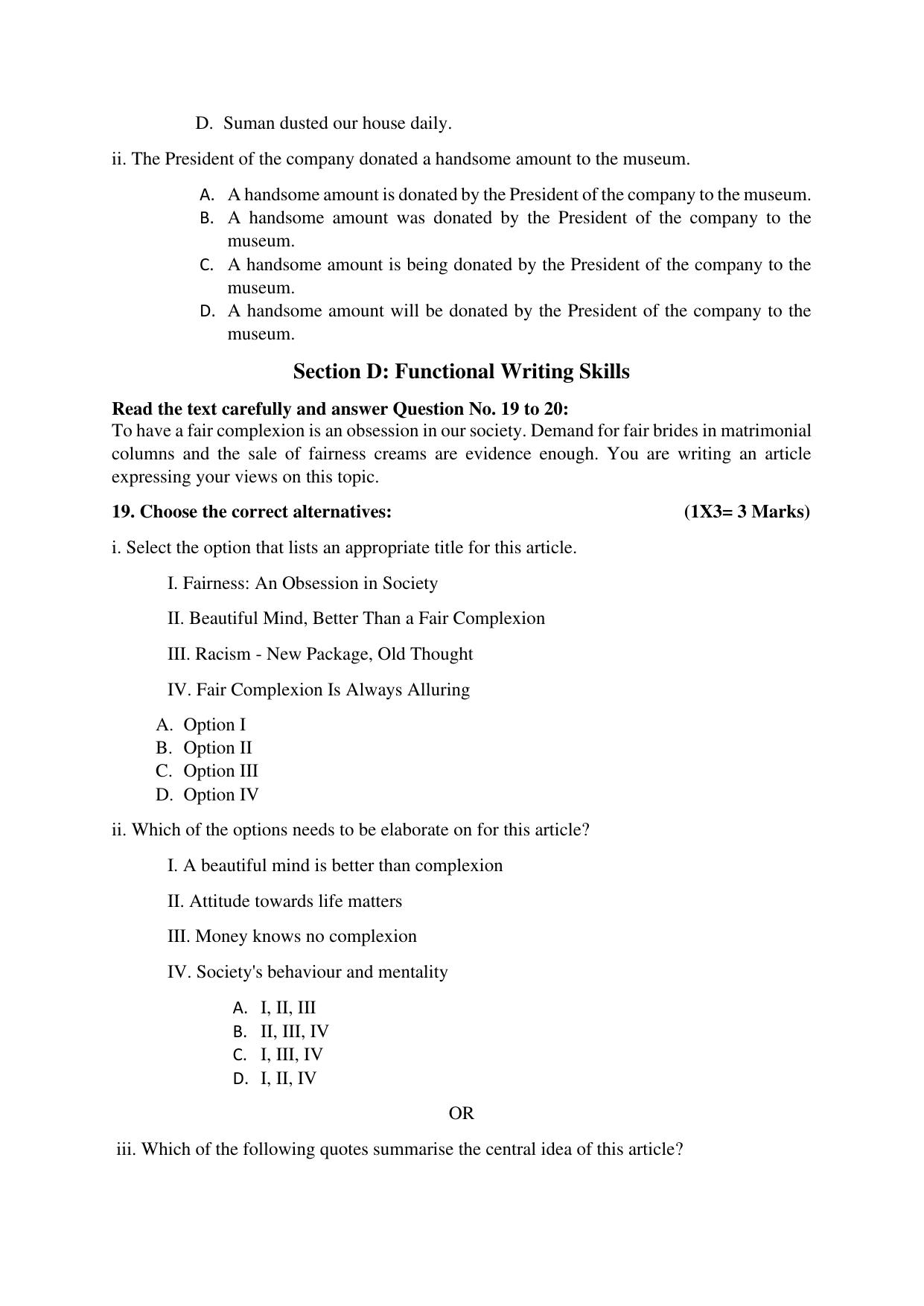 NIOS Class 12 English Sample Paper - Page 7