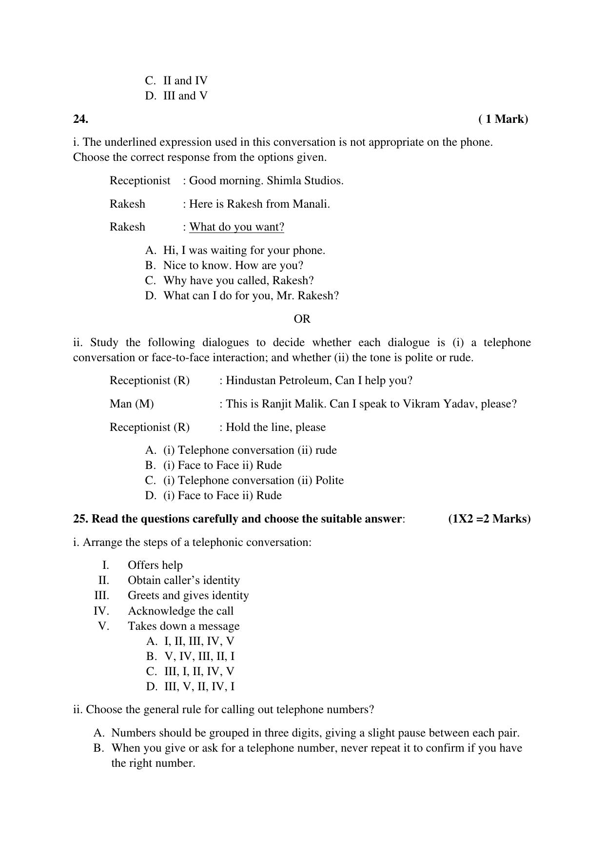 NIOS Class 12 English Sample Paper - Page 10