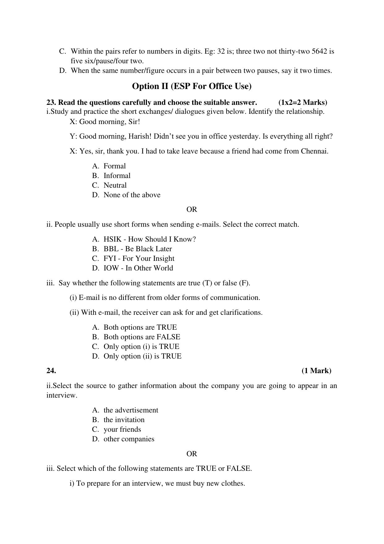 NIOS Class 12 English Sample Paper - Page 11