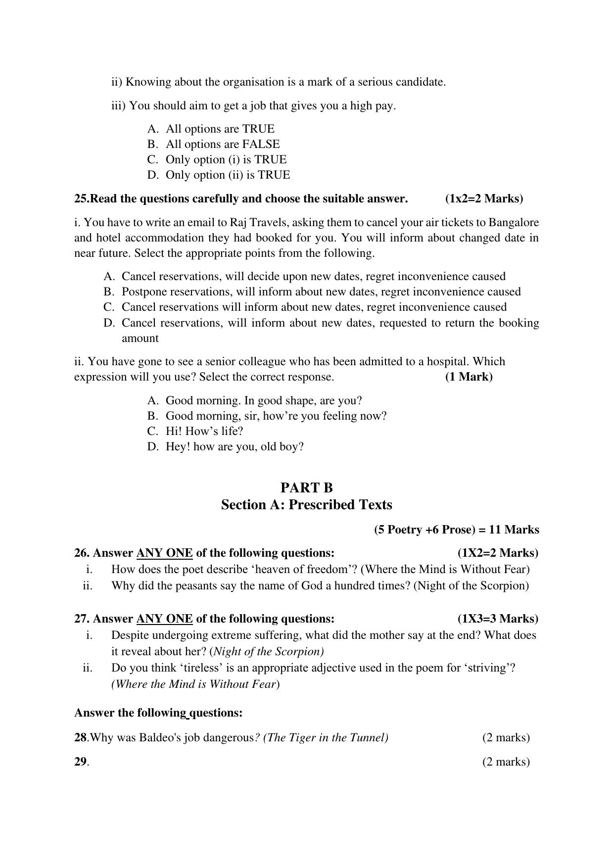 NIOS Class 12 English Sample Paper - Page 12