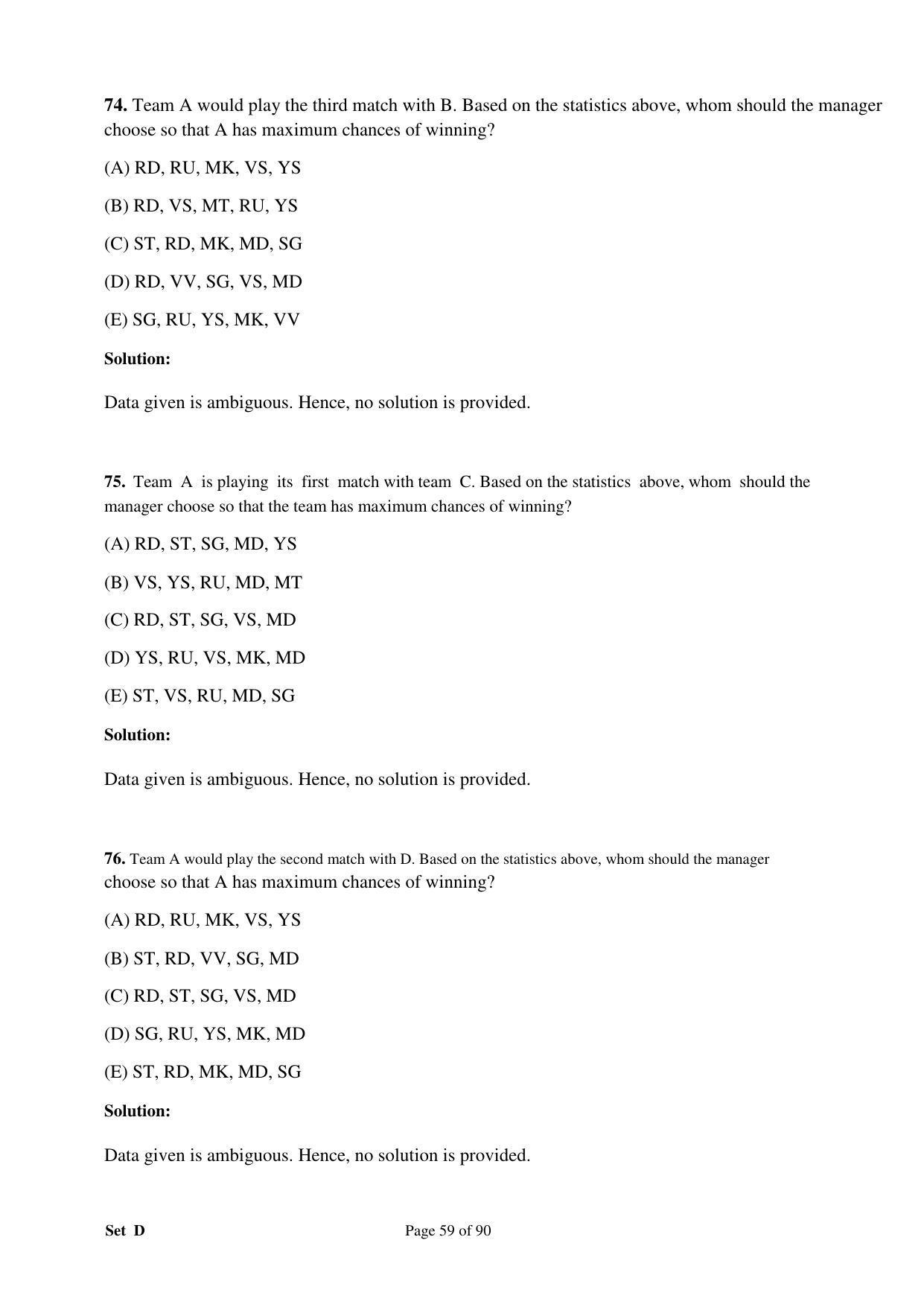 XAT 2008 Question Papers - Page 69