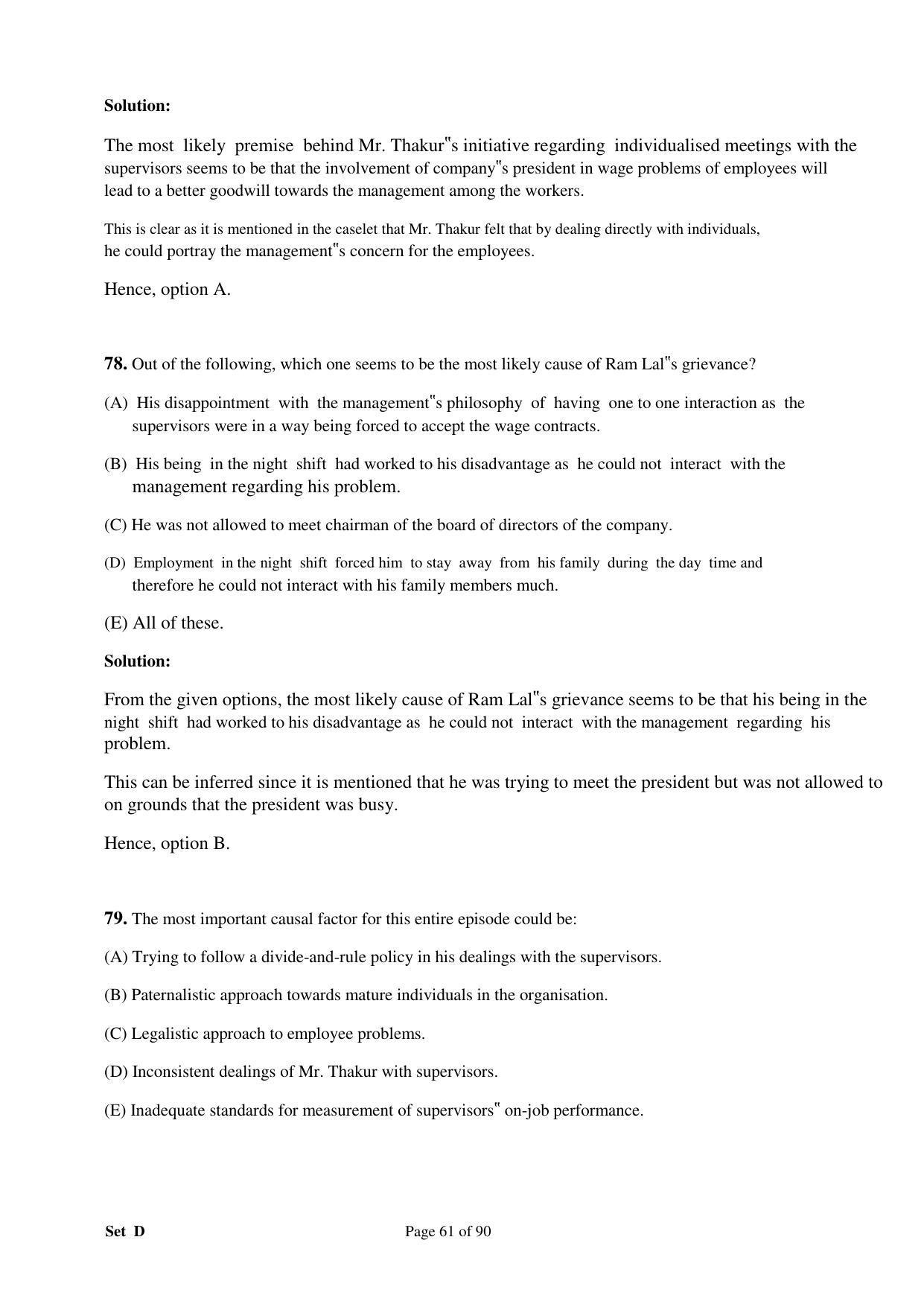 XAT 2008 Question Papers - Page 71