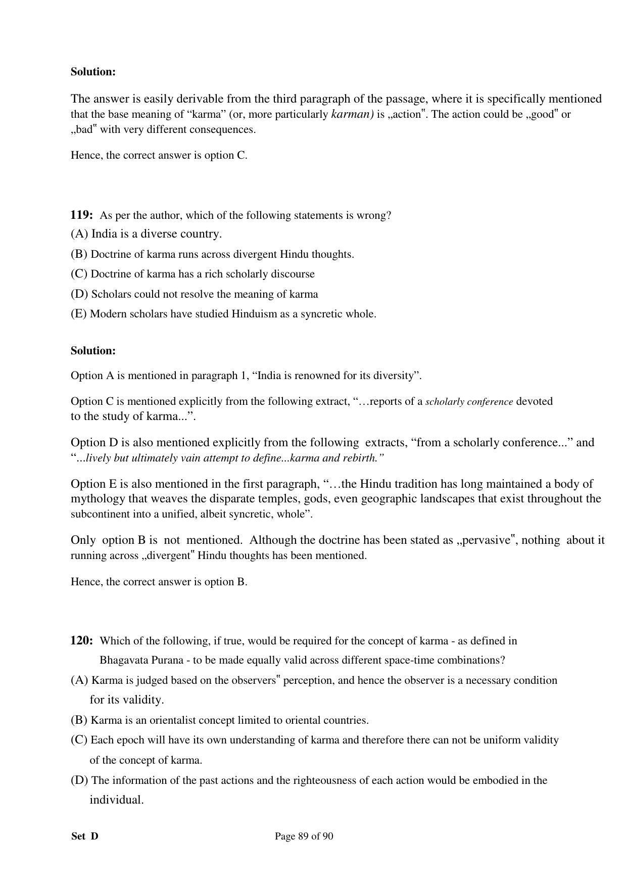 XAT 2008 Question Papers - Page 99
