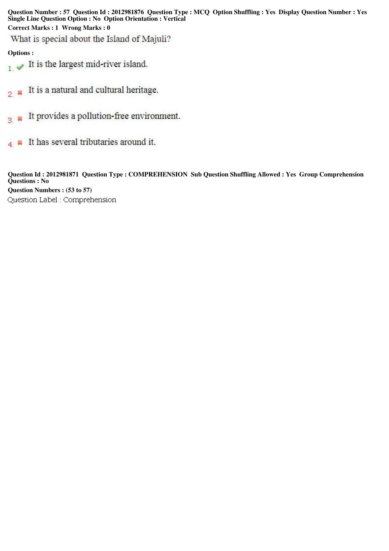 MP CPCT 17th Feb 2019 Scribe CPCT Question Paper Shift 2 - Page 37