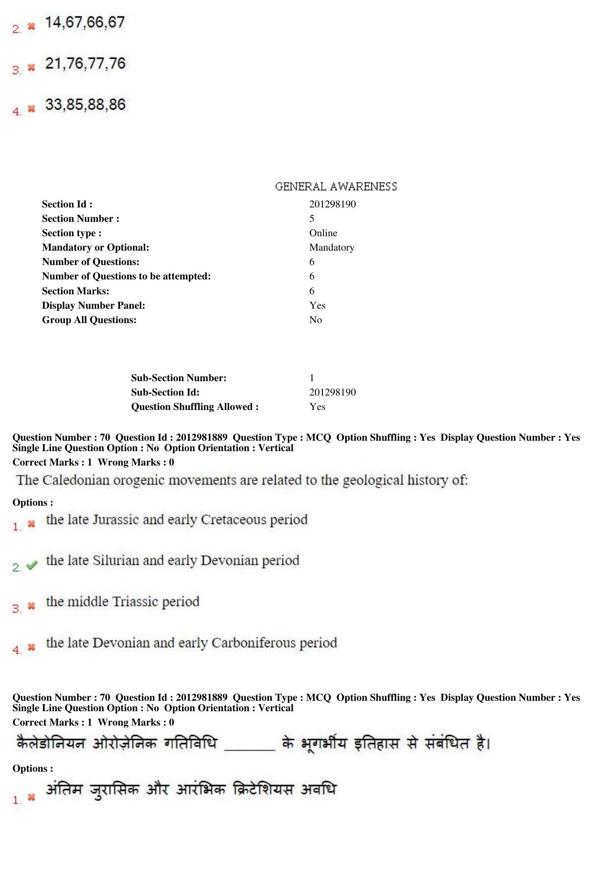 MP CPCT 17th Feb 2019 Scribe CPCT Question Paper Shift 2 - Page 50