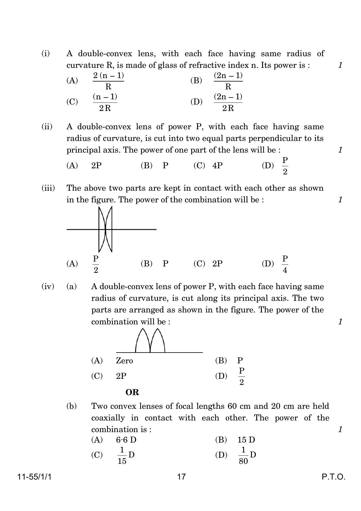 CBSE Class 12 55-1-1 Physics 2024 Question Paper - Page 17
