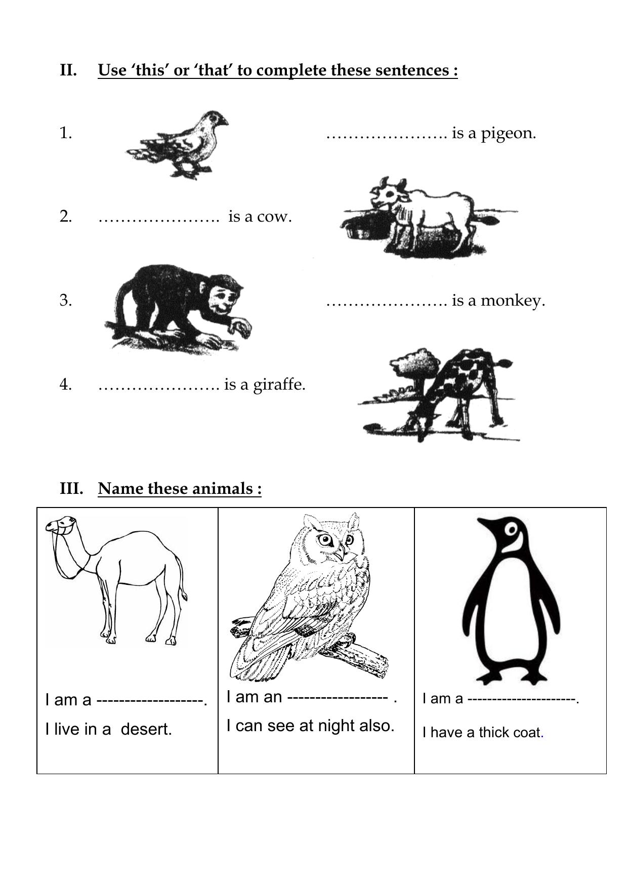 Worksheet for Class 2 English Assignment 27 Grammer and Vocabulary - Page 2