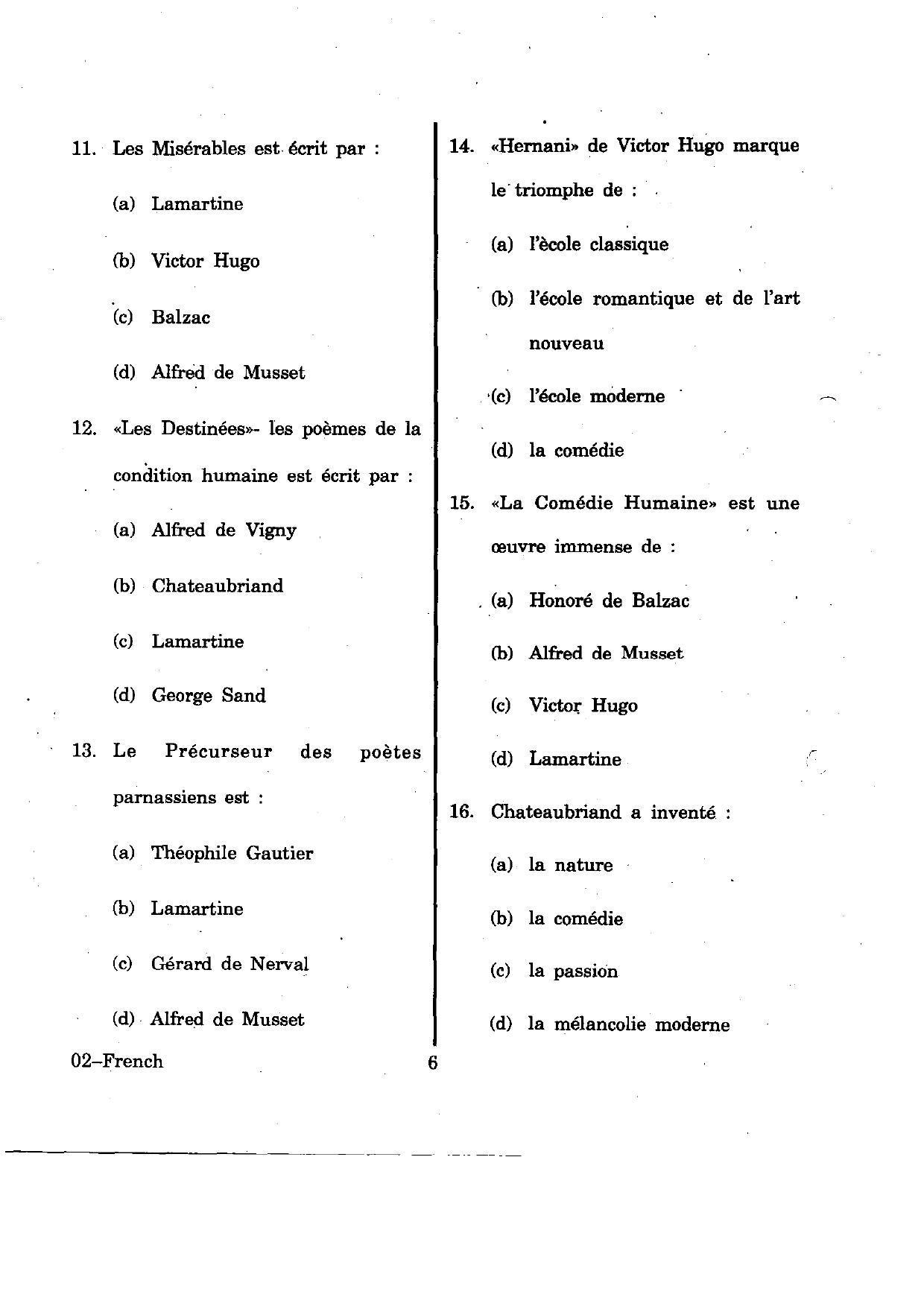 URATPG French 2012 Question Paper - Page 6