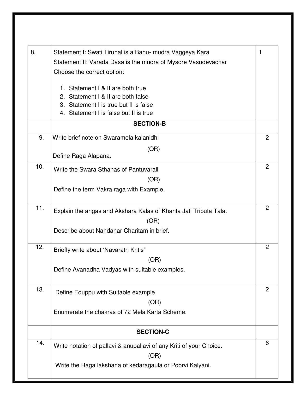 CBSE Class 12 Carnatic Vocal Sample Question Paper 2024-25 - Page 3