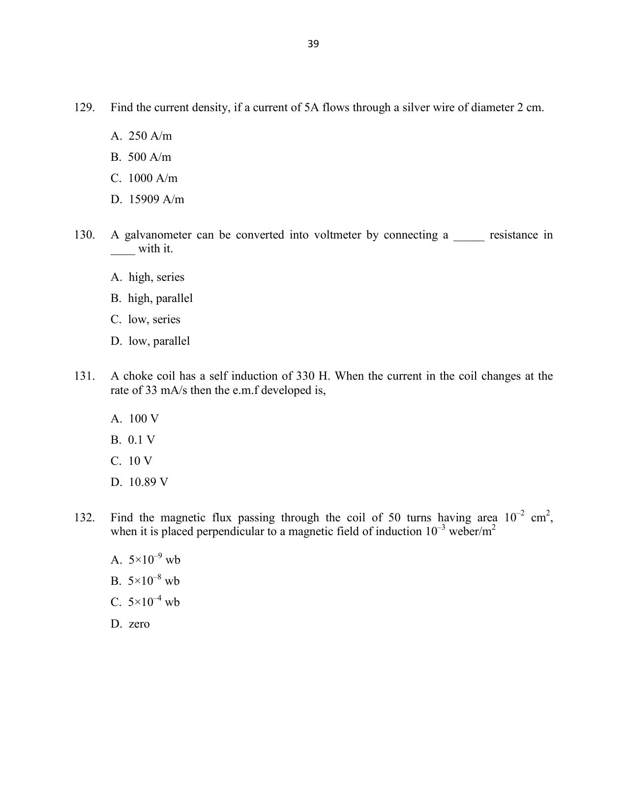 CUSAT CAT 2016 Mathematics, Physics, Chemistry 2 Question Paper - Page 39