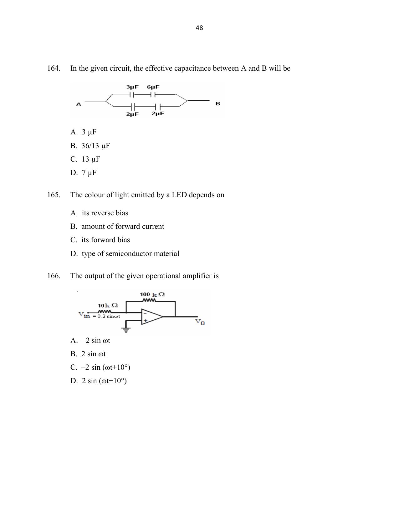 CUSAT CAT 2016 Mathematics, Physics, Chemistry 2 Question Paper - Page 48