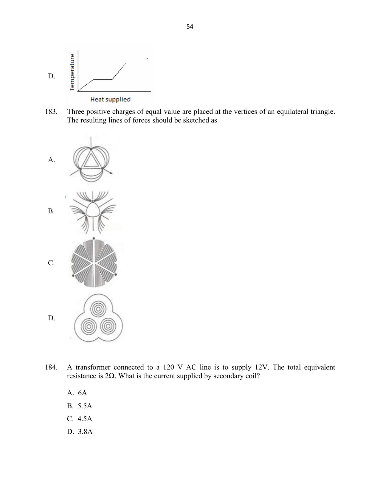CUSAT CAT 2016 Mathematics, Physics, Chemistry 2 Question Paper - Page 54