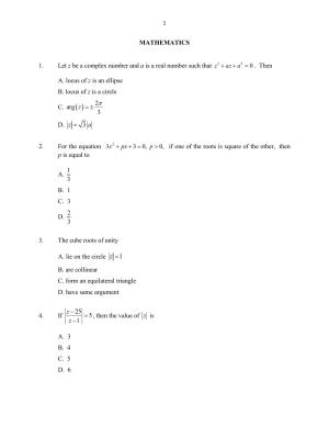 CUSAT CAT 2016 Mathematics, Physics, Chemistry 2 Question Paper