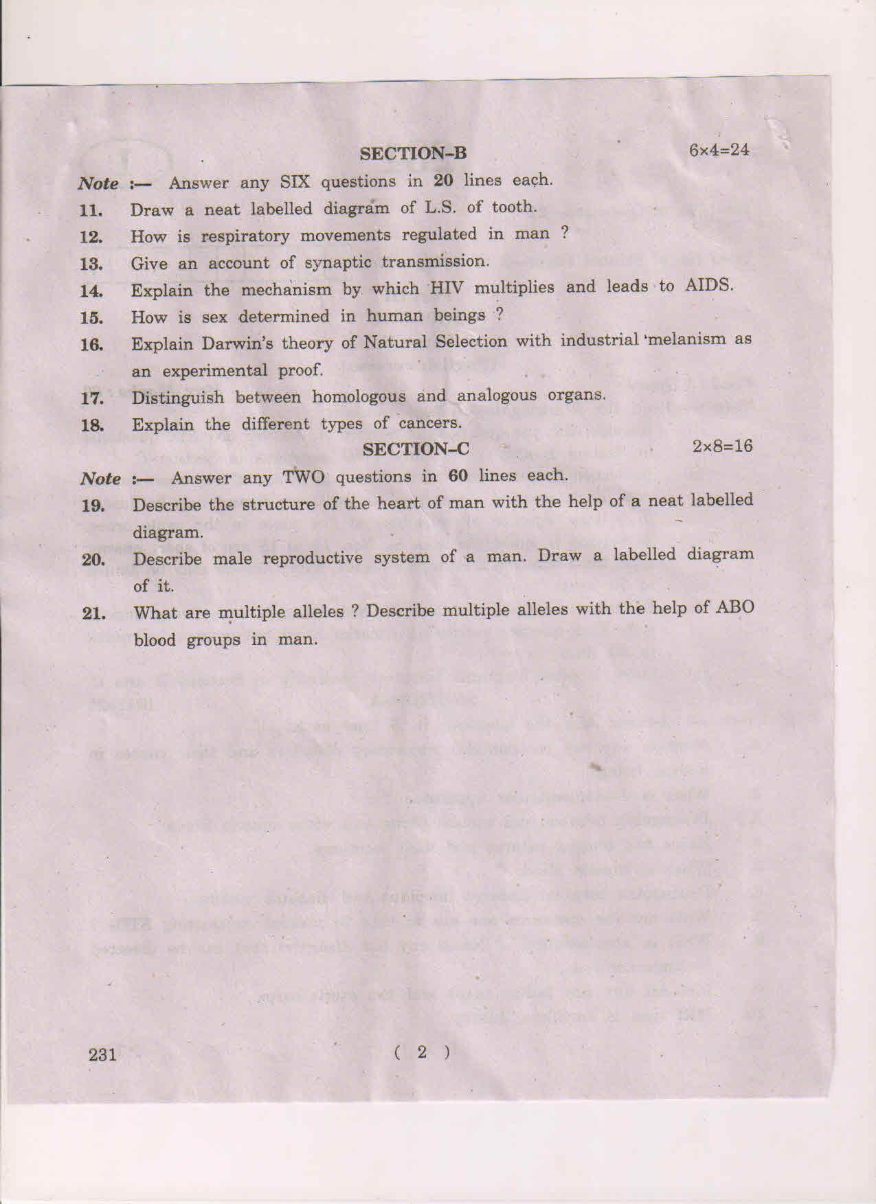 AP Inter 2nd Year Zoology-II (EM) March 2018 (General) Question Paper - Page 2