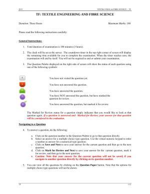GATE 2013 Textile Engineering and Fibre Science (TF) Question Paper with Answer Key