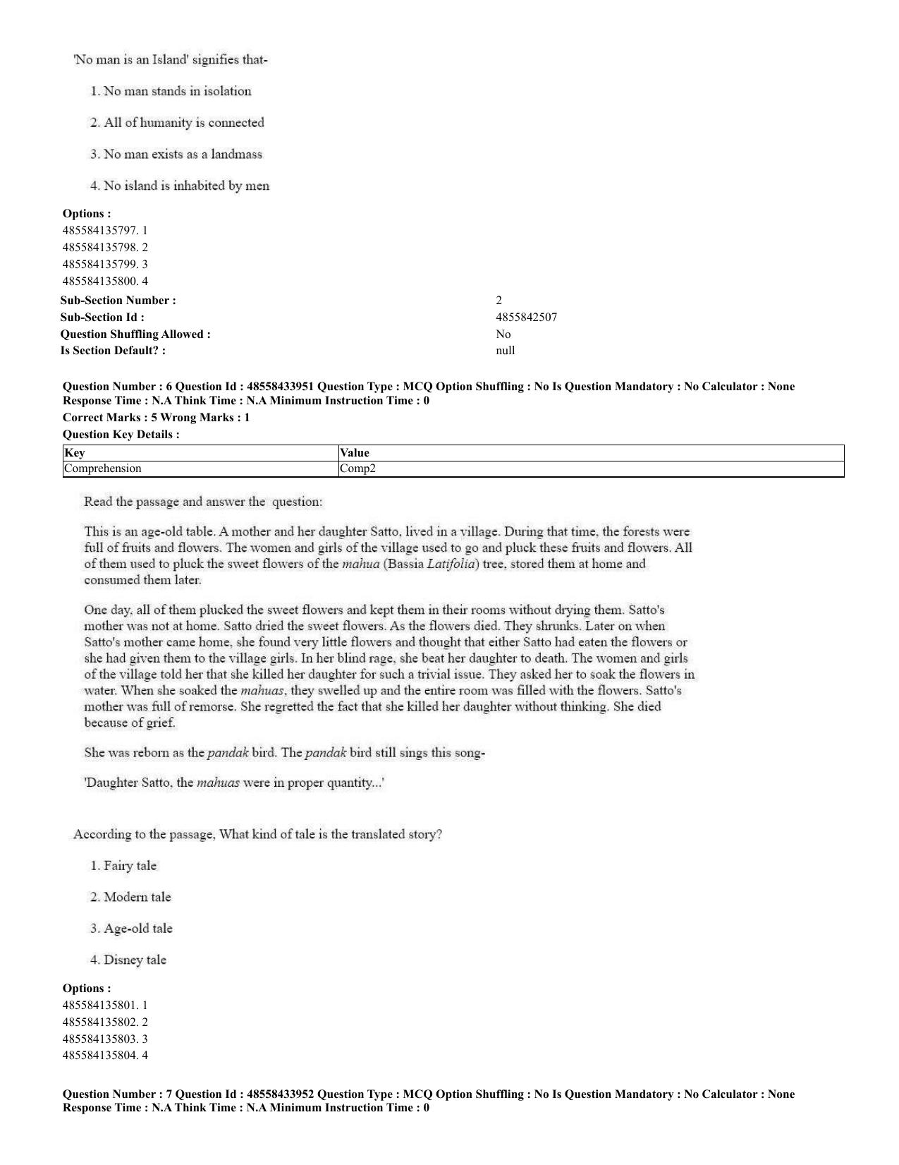 CUET 2023 English Spanish Shift 3 Question Paper - 18 June 2023 - Page 5
