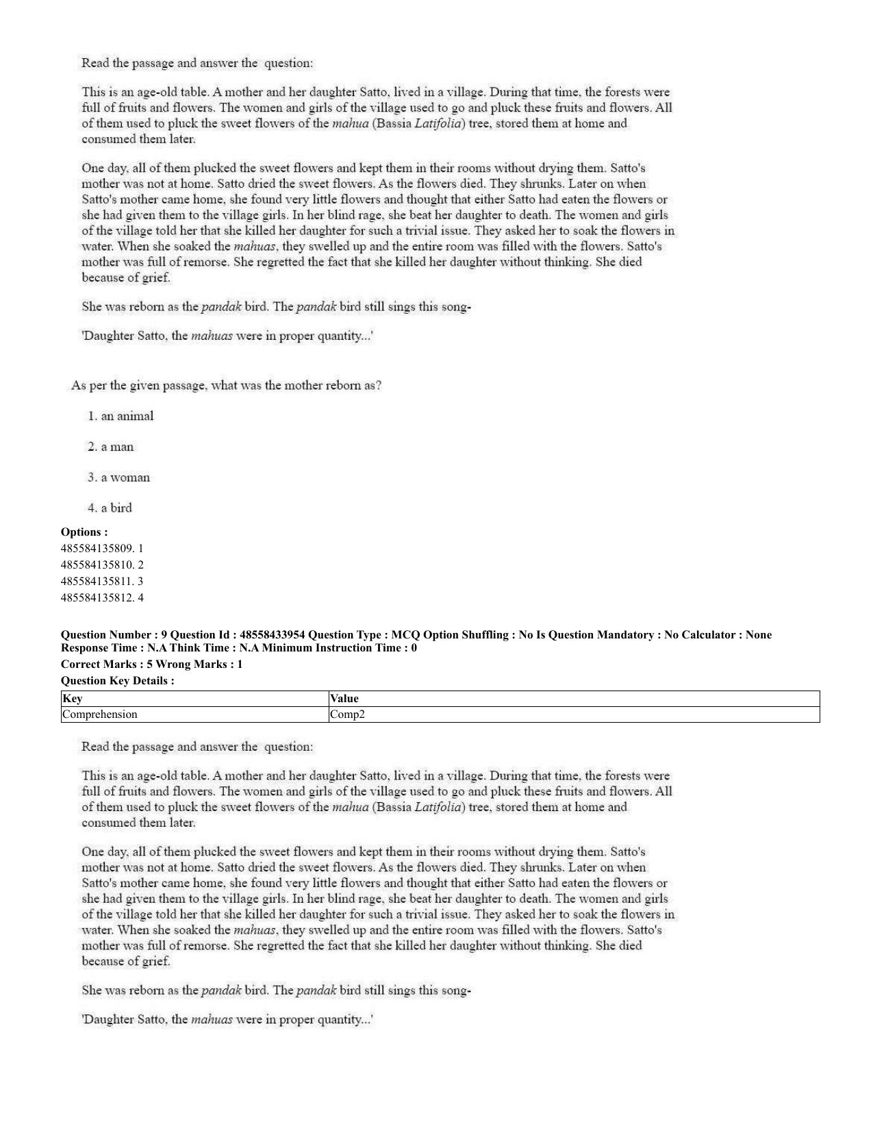 CUET 2023 English Spanish Shift 3 Question Paper - 18 June 2023 - Page 7