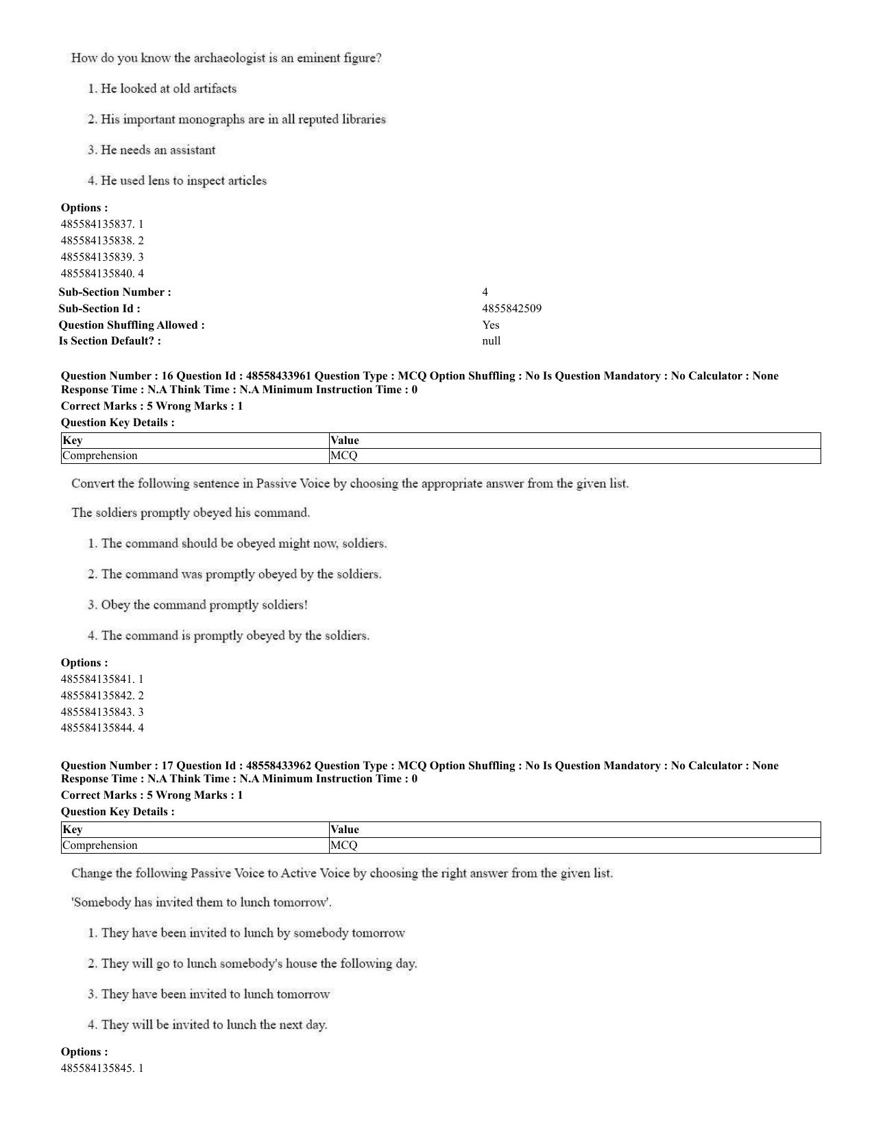 CUET 2023 English Spanish Shift 3 Question Paper - 18 June 2023 - Page 12