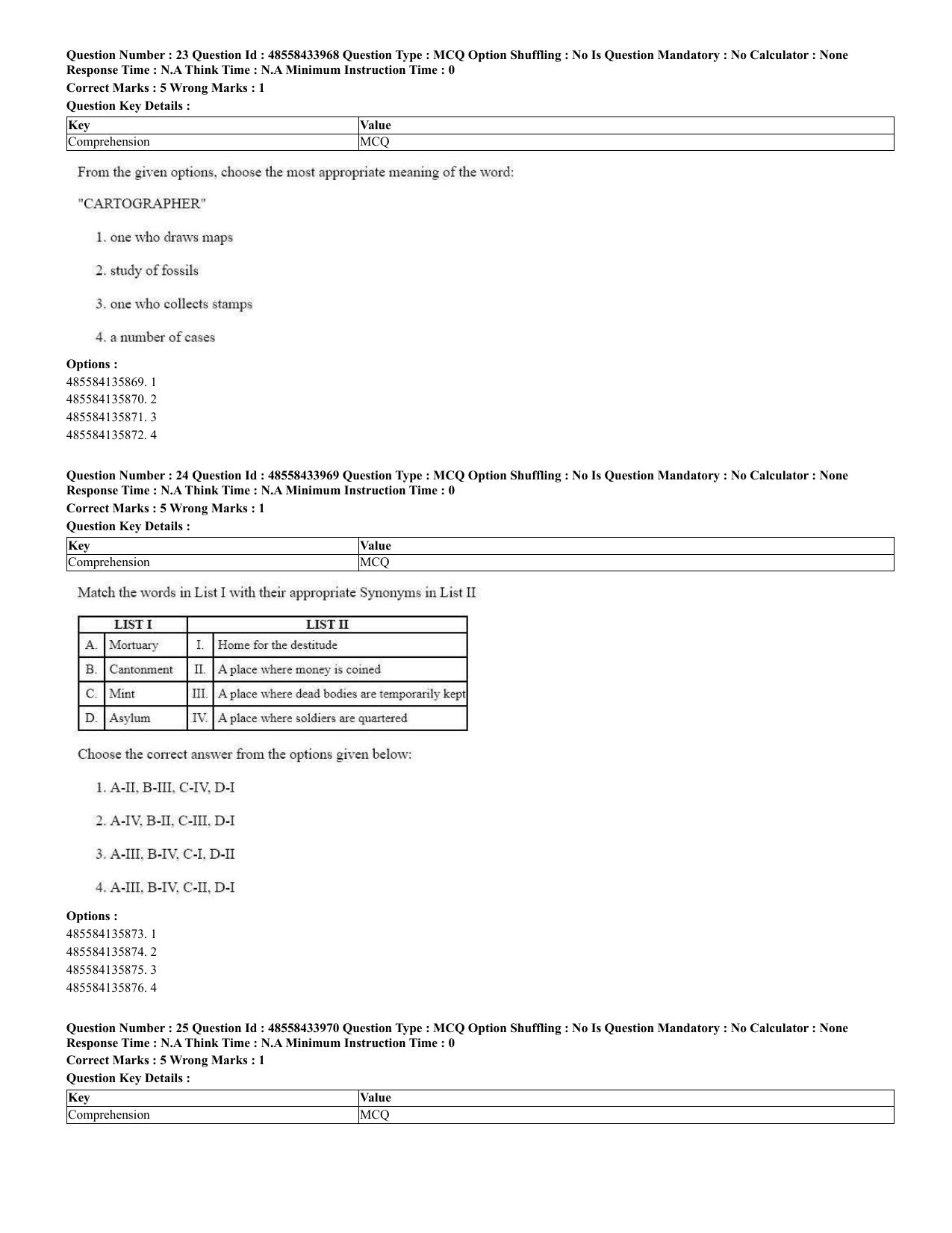 CUET 2023 English Spanish Shift 3 Question Paper - 18 June 2023 - Page 15