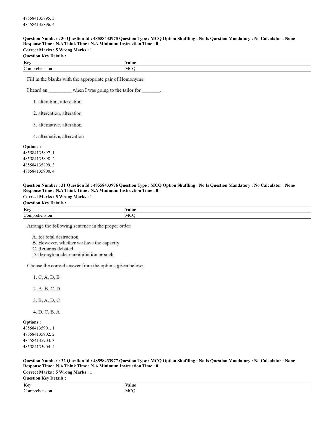 CUET 2023 English Spanish Shift 3 Question Paper - 18 June 2023 - Page 18