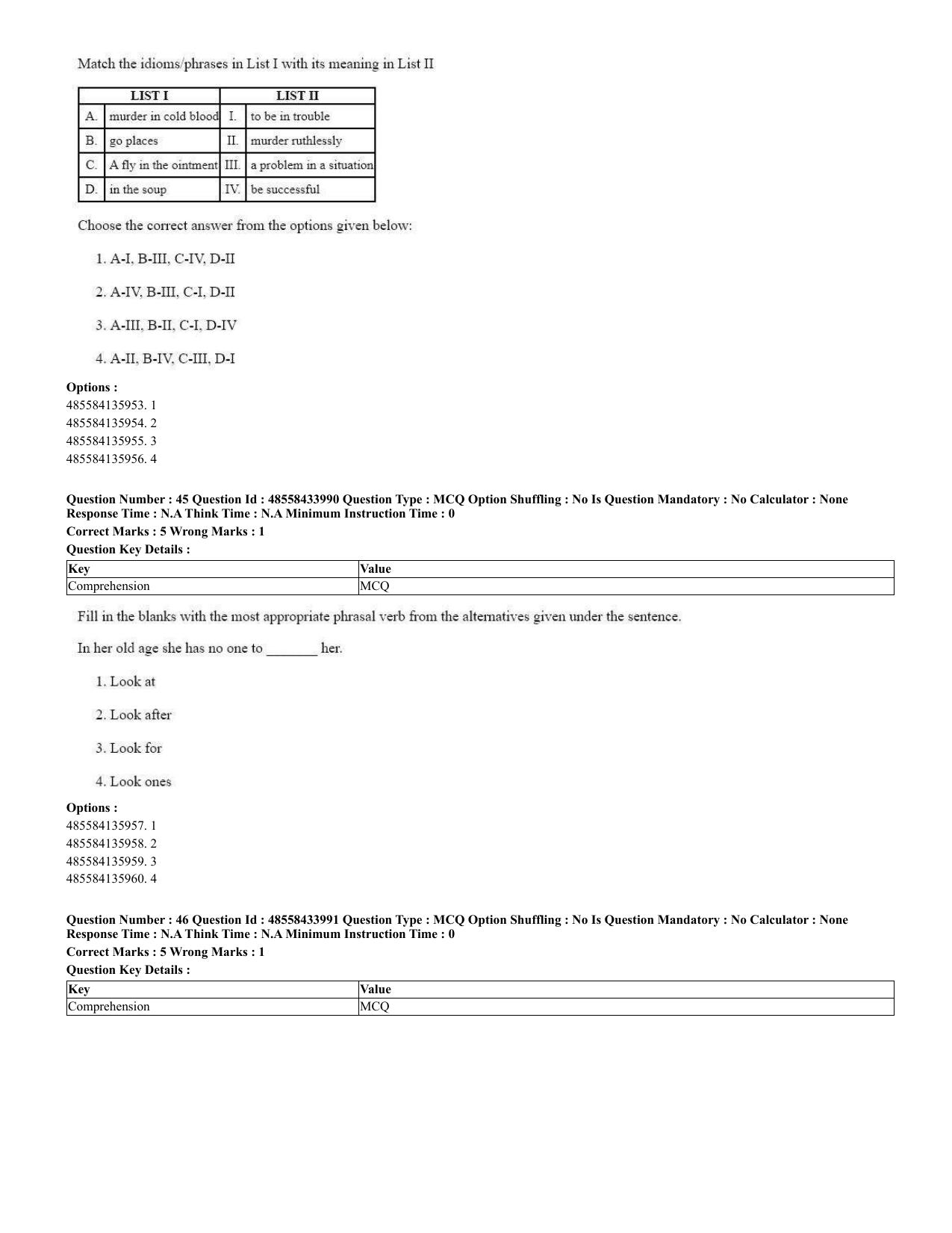 CUET 2023 English Spanish Shift 3 Question Paper - 18 June 2023 - Page 24