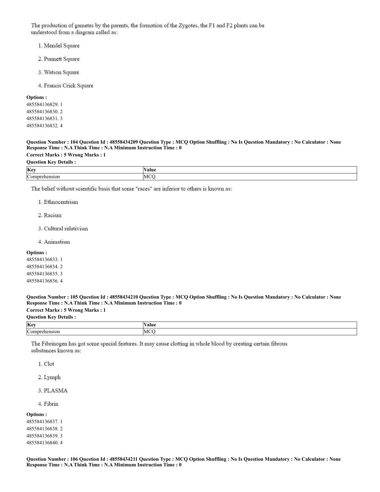 CUET 2023 English Spanish Shift 3 Question Paper - 18 June 2023 - Page 65