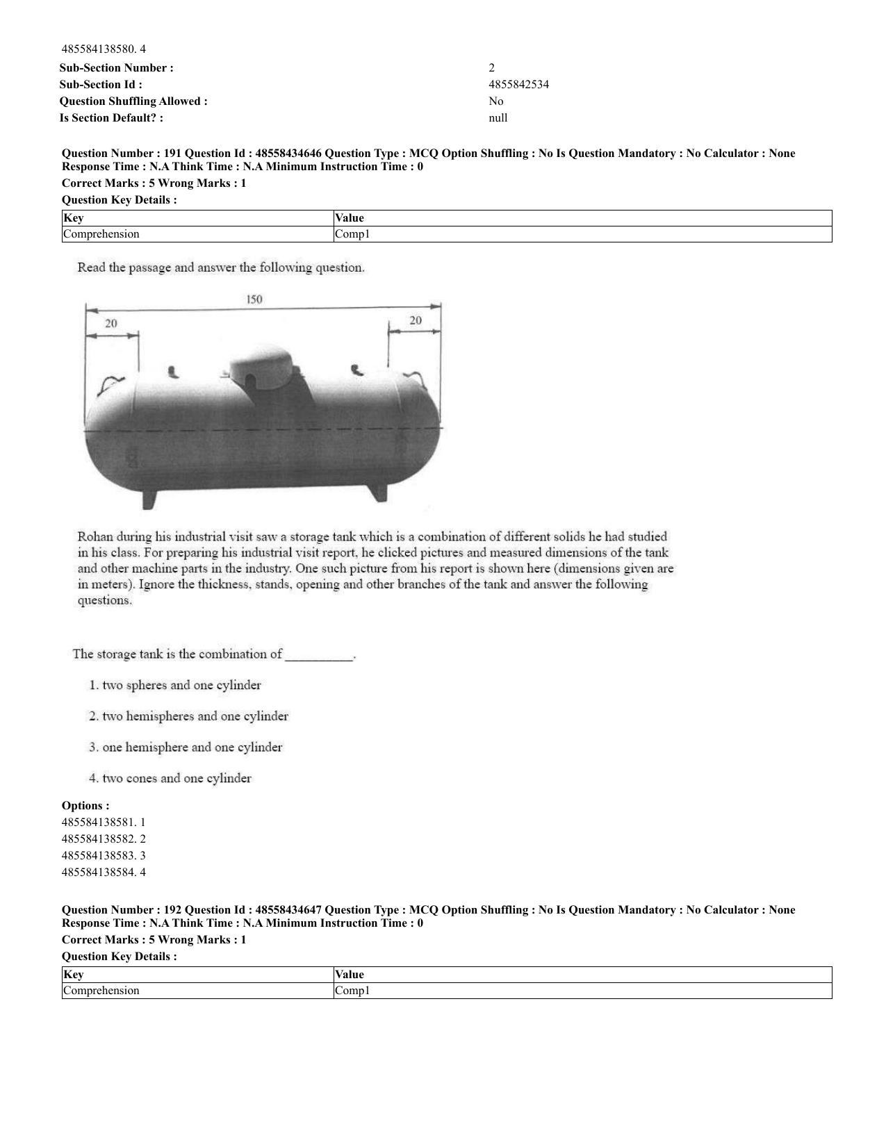 CUET 2023 English Spanish Shift 3 Question Paper - 18 June 2023 - Page 105