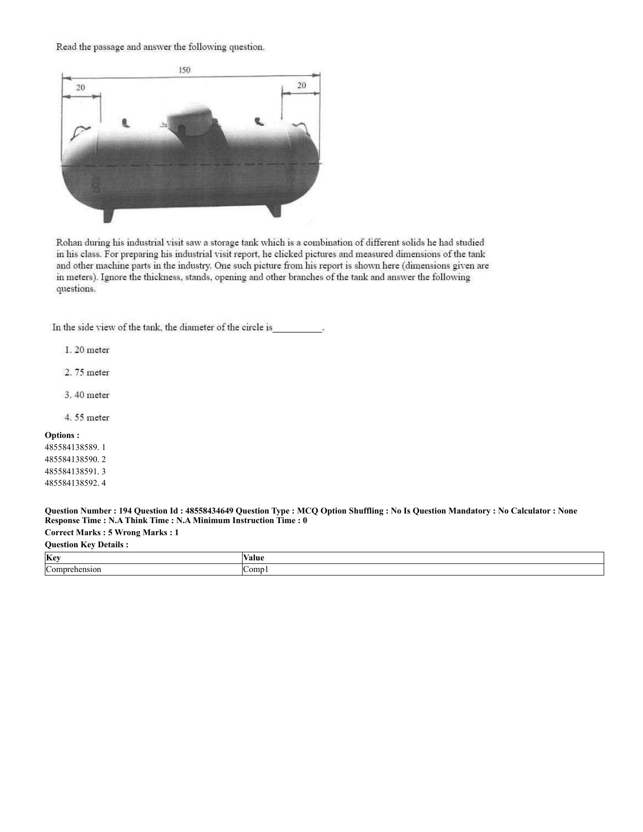 CUET 2023 English Spanish Shift 3 Question Paper - 18 June 2023 - Page 107