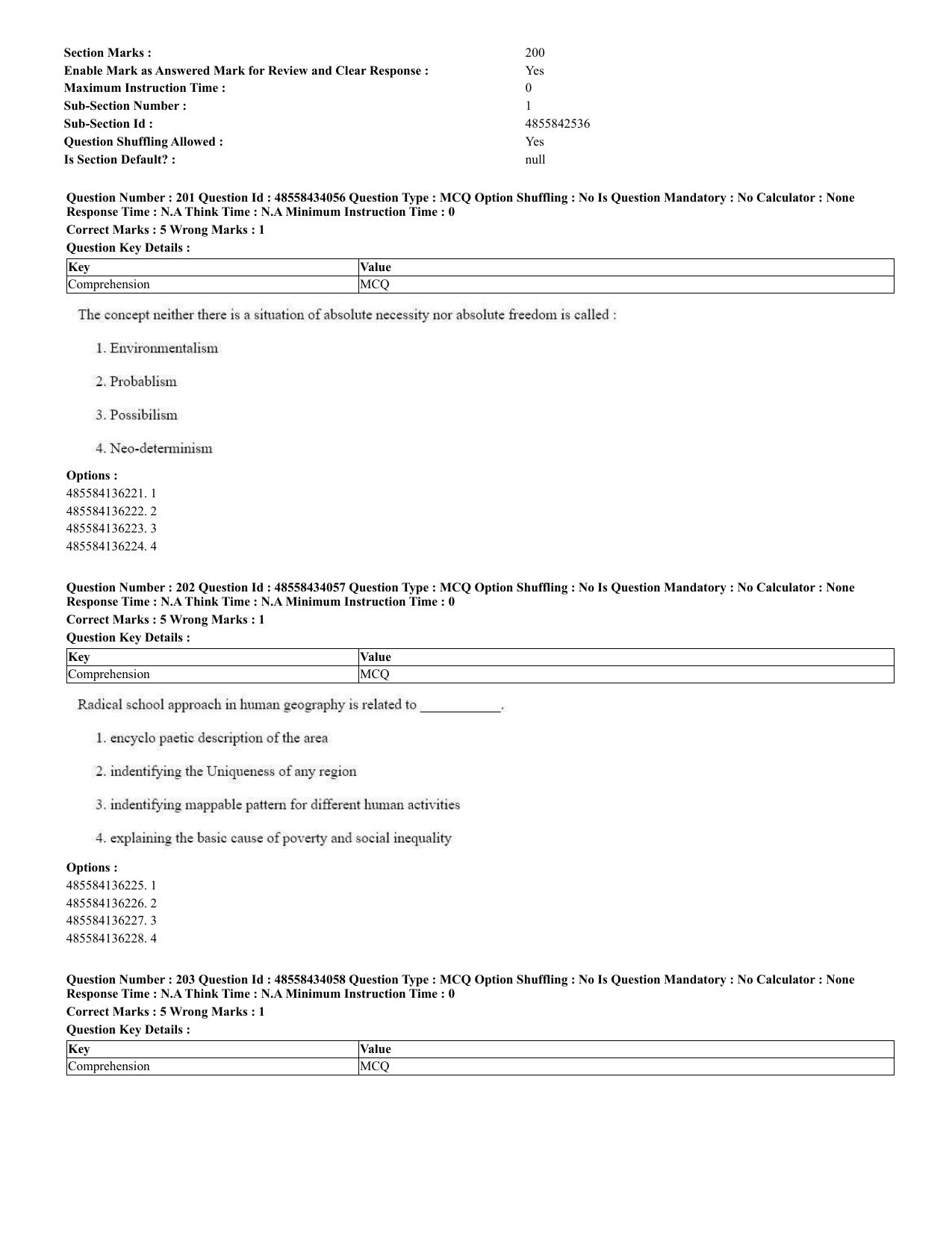 CUET 2023 English Spanish Shift 3 Question Paper - 18 June 2023 - Page 115
