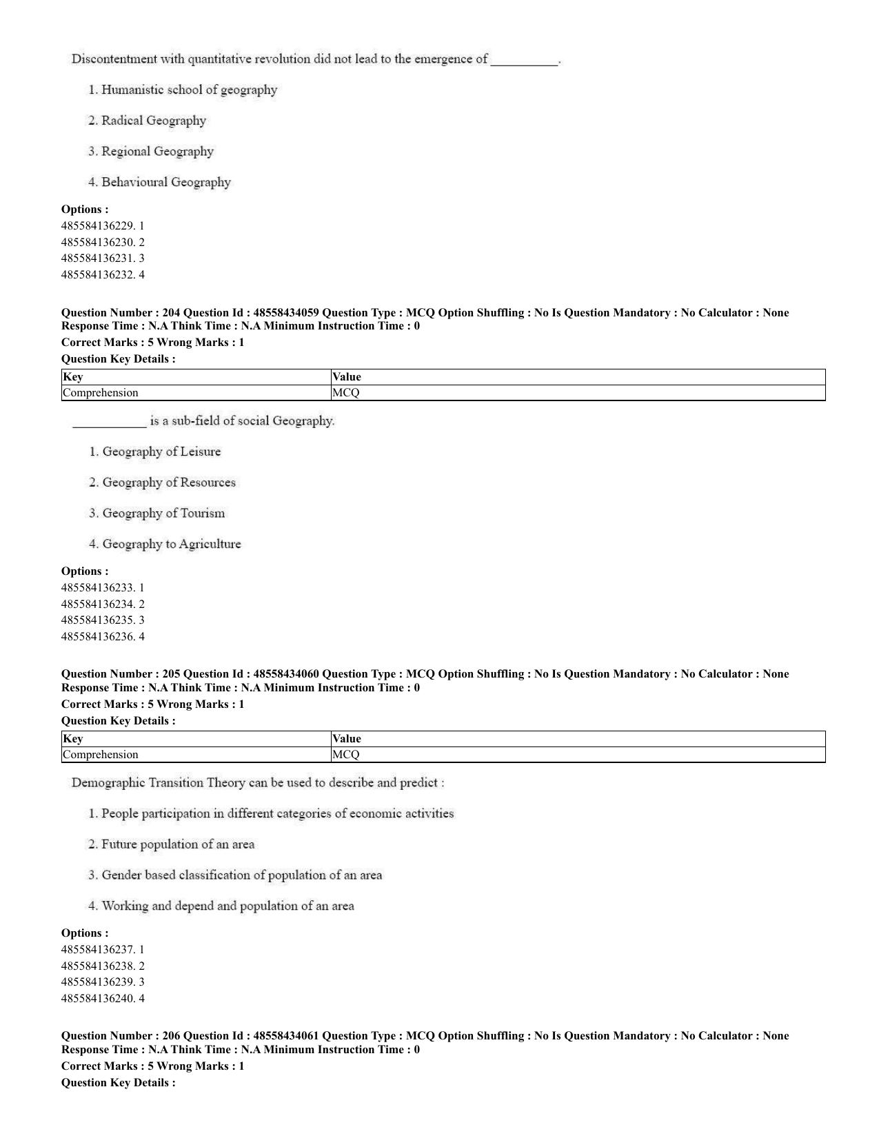 CUET 2023 English Spanish Shift 3 Question Paper - 18 June 2023 - Page 116