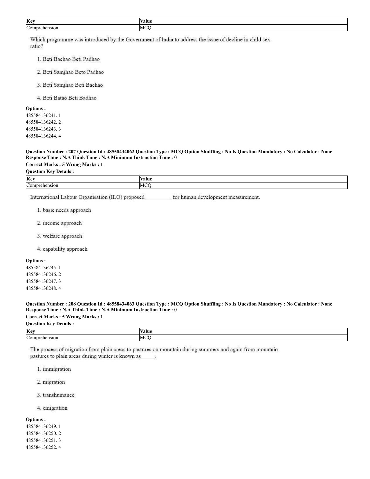 CUET 2023 English Spanish Shift 3 Question Paper - 18 June 2023 - Page 117