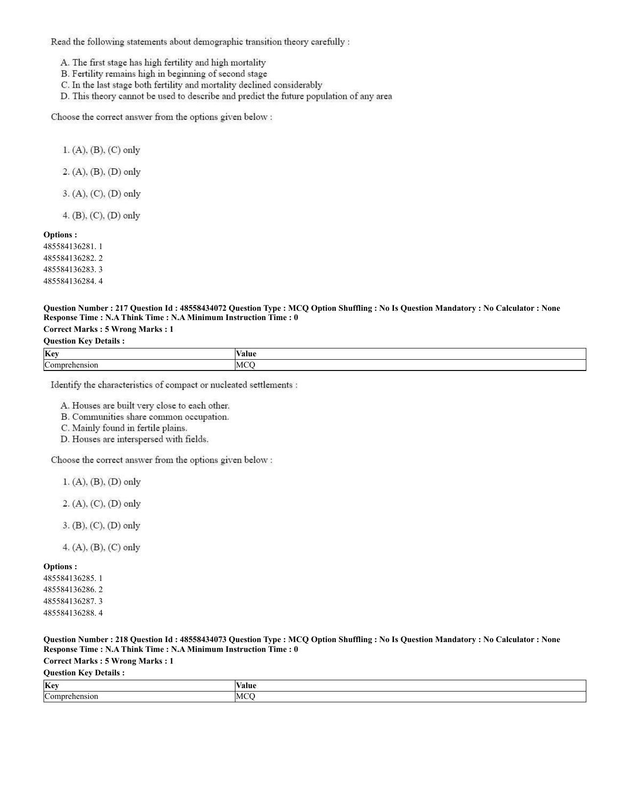 CUET 2023 English Spanish Shift 3 Question Paper - 18 June 2023 - Page 121