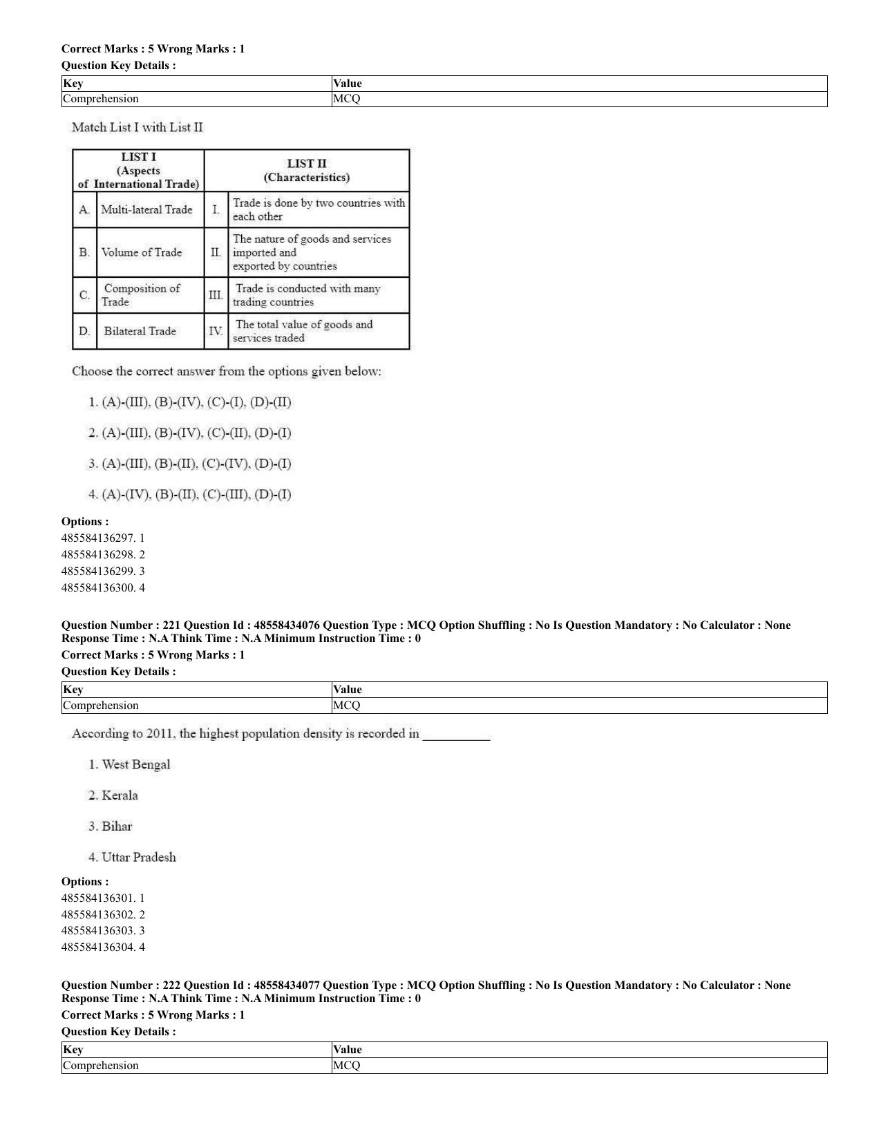 CUET 2023 English Spanish Shift 3 Question Paper - 18 June 2023 - Page 123