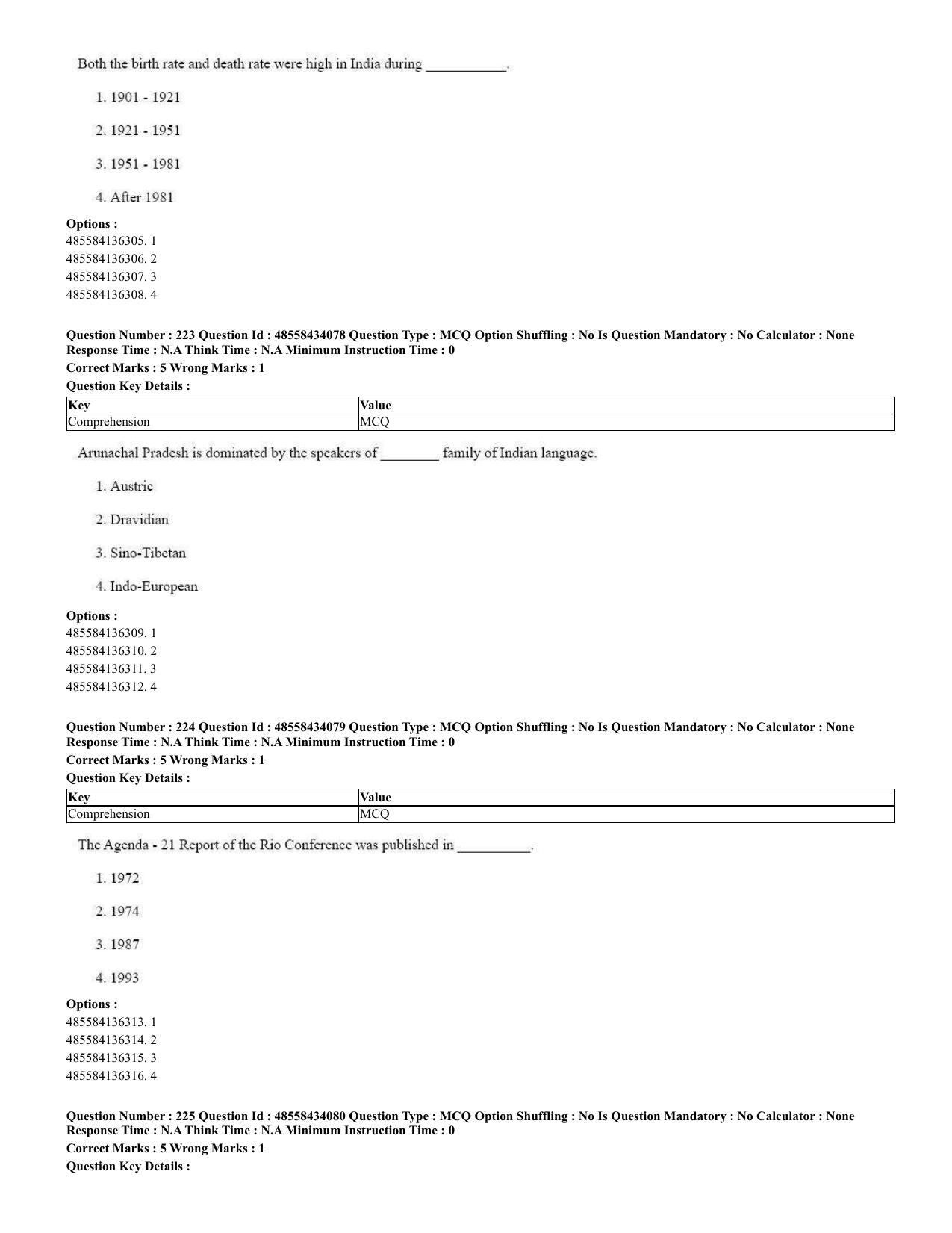 CUET 2023 English Spanish Shift 3 Question Paper - 18 June 2023 - Page 124