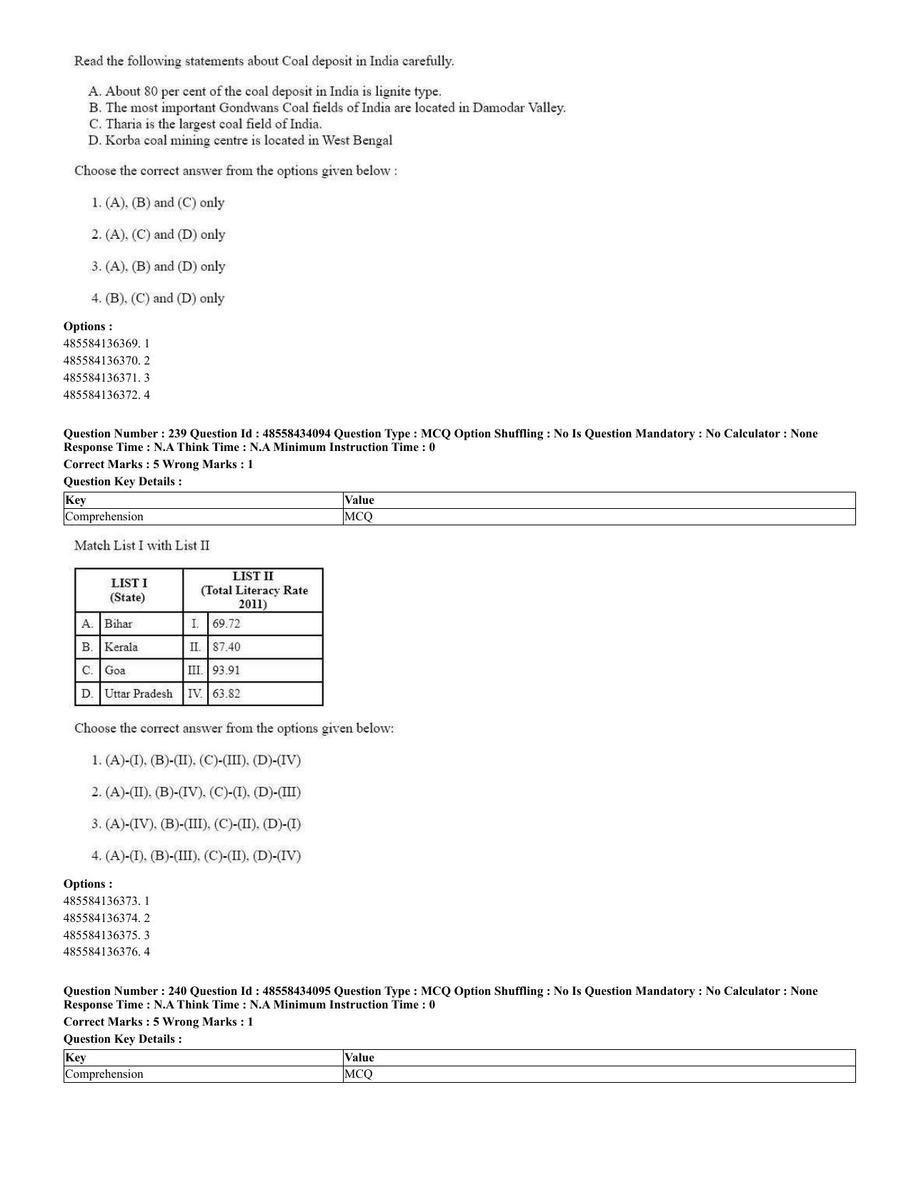 CUET 2023 English Spanish Shift 3 Question Paper - 18 June 2023 - Page 130