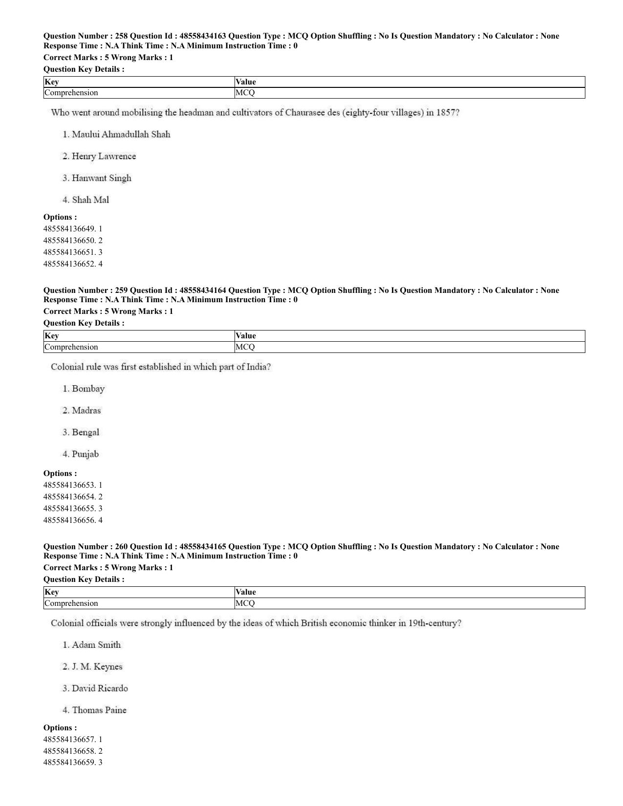CUET 2023 English Spanish Shift 3 Question Paper - 18 June 2023 - Page 141