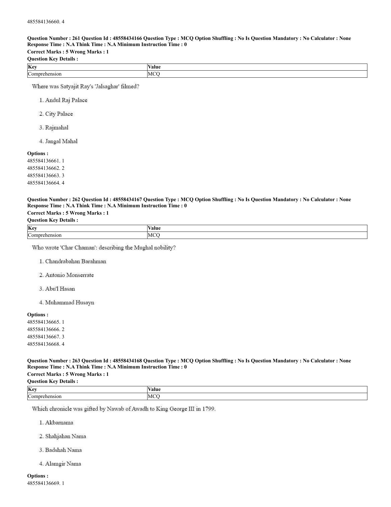 CUET 2023 English Spanish Shift 3 Question Paper - 18 June 2023 - Page 142