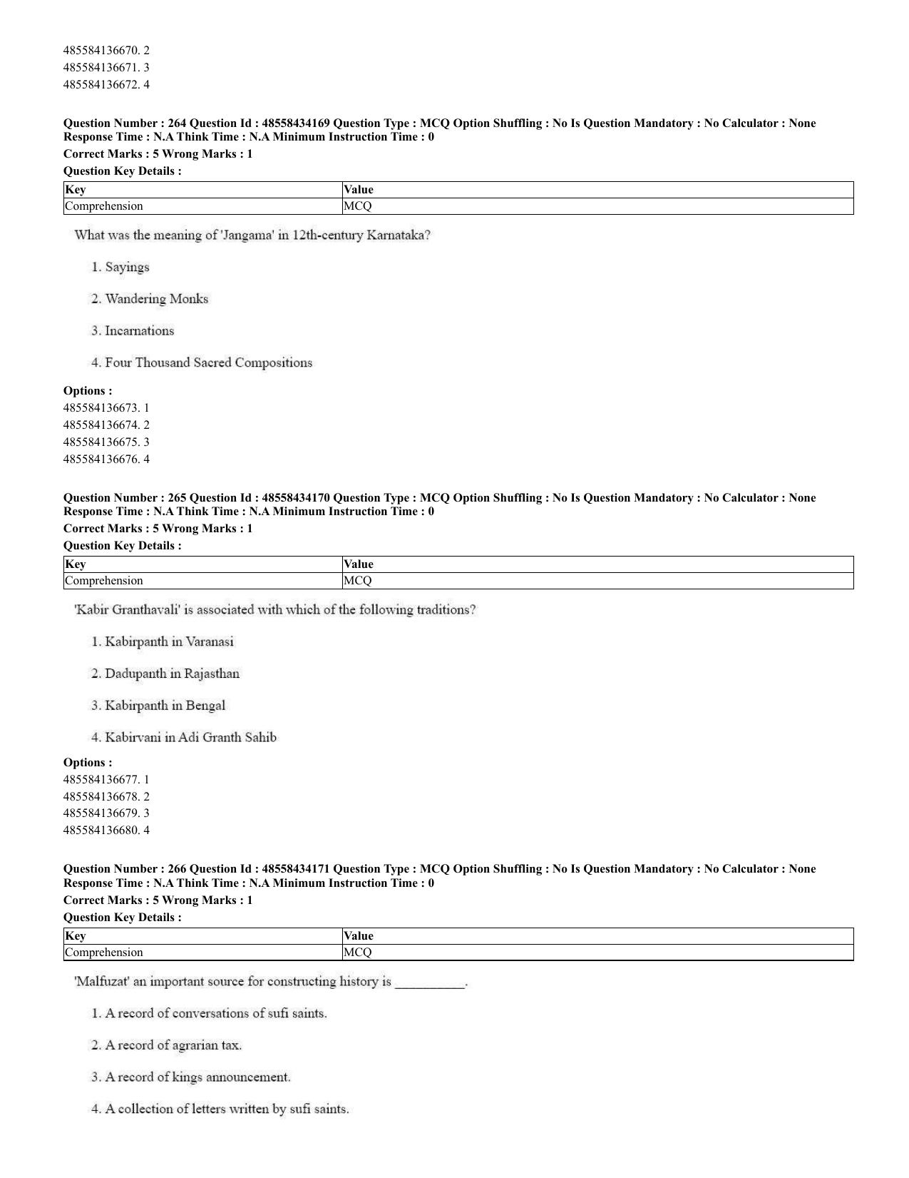 CUET 2023 English Spanish Shift 3 Question Paper - 18 June 2023 - Page 143