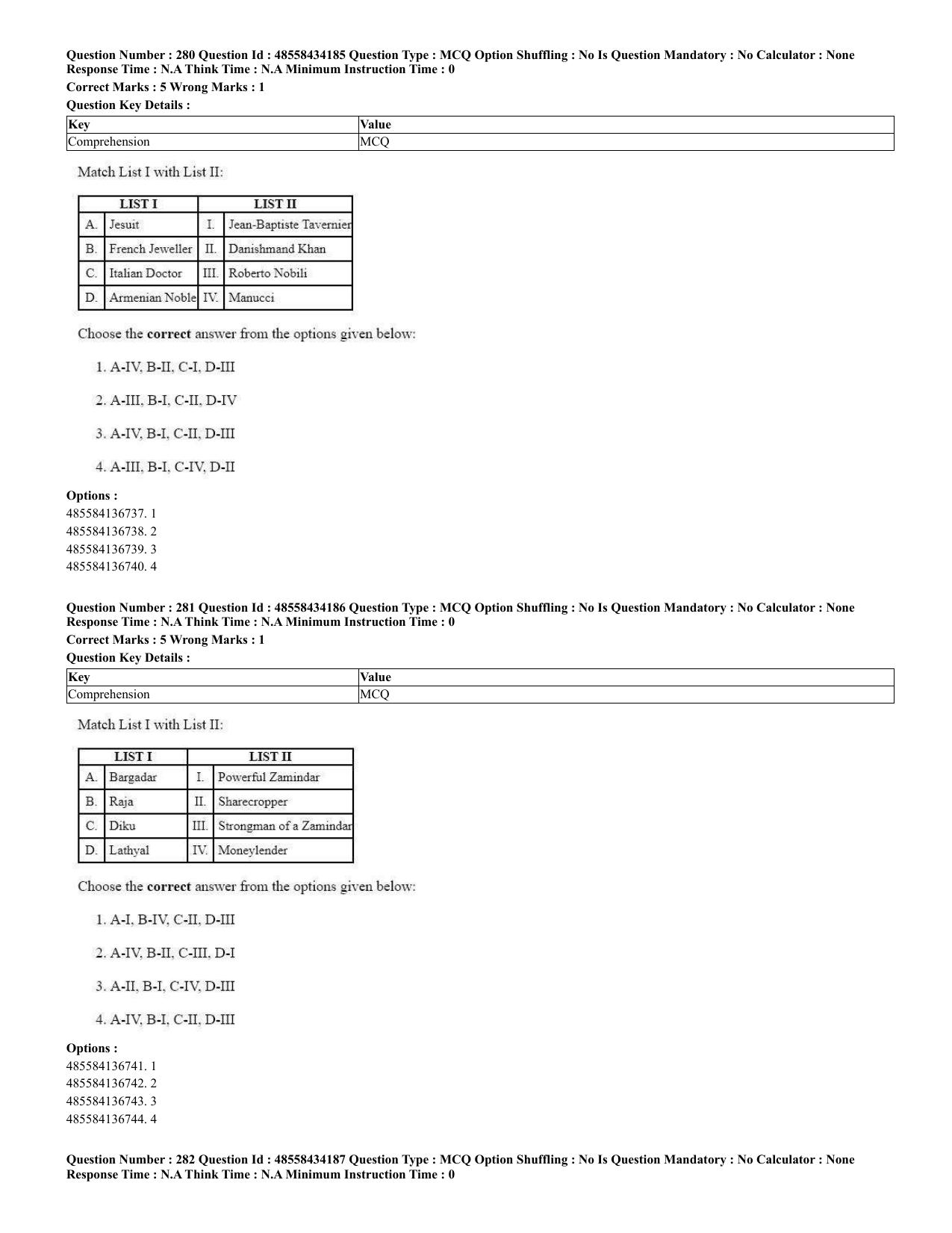 CUET 2023 English Spanish Shift 3 Question Paper - 18 June 2023 - Page 149